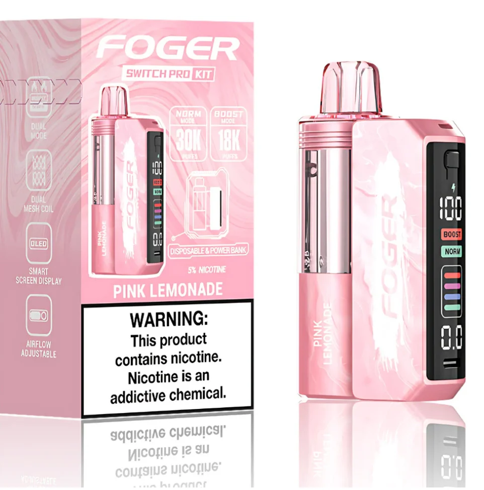 Foger Switch Pro Disposable Vape【1 X Foger Switch Pro Battery 1 X Foger Switch Disposable Pod】