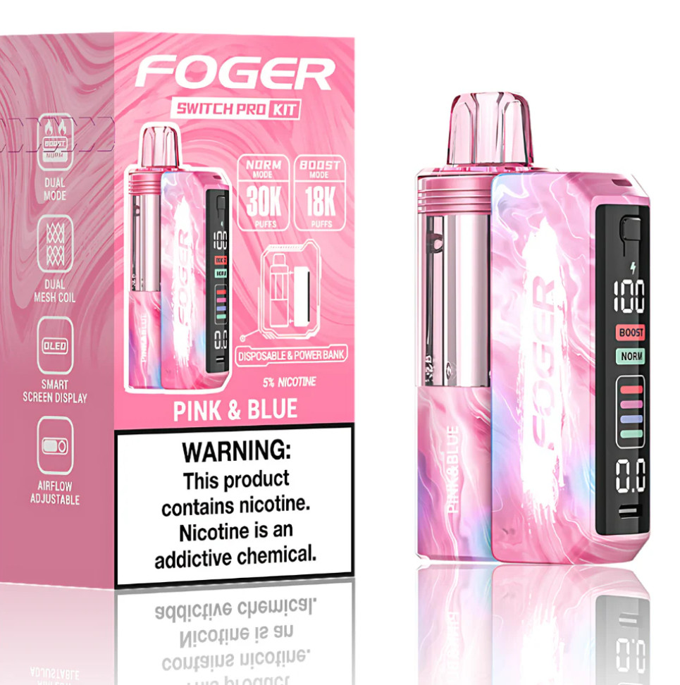 Foger Switch Pro Disposable Vape【1 X Foger Switch Pro Battery 1 X Foger Switch Disposable Pod】
