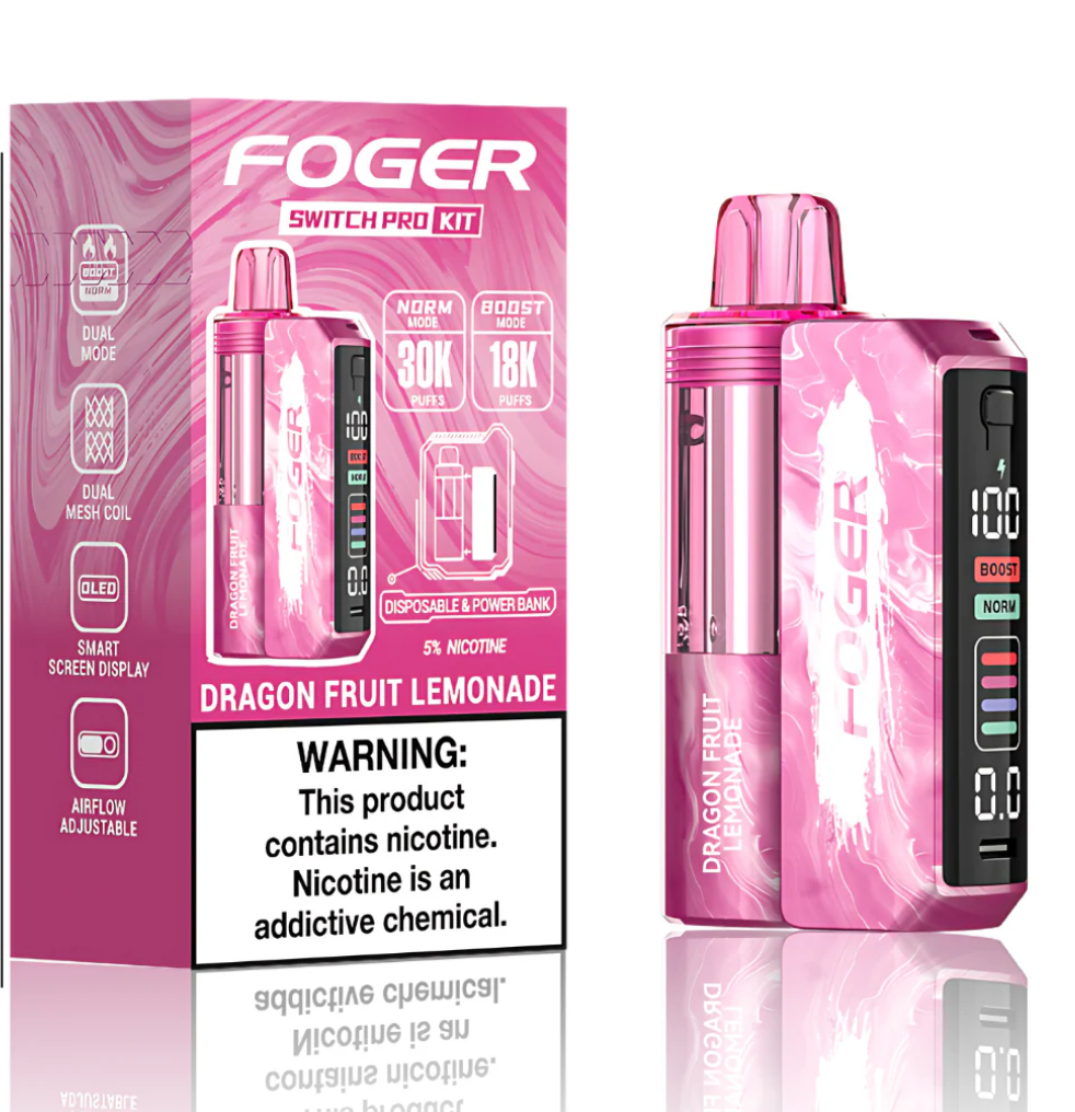 Foger Switch Pro Disposable Vape【1 X Foger Switch Pro Battery 1 X Foger Switch Disposable Pod】