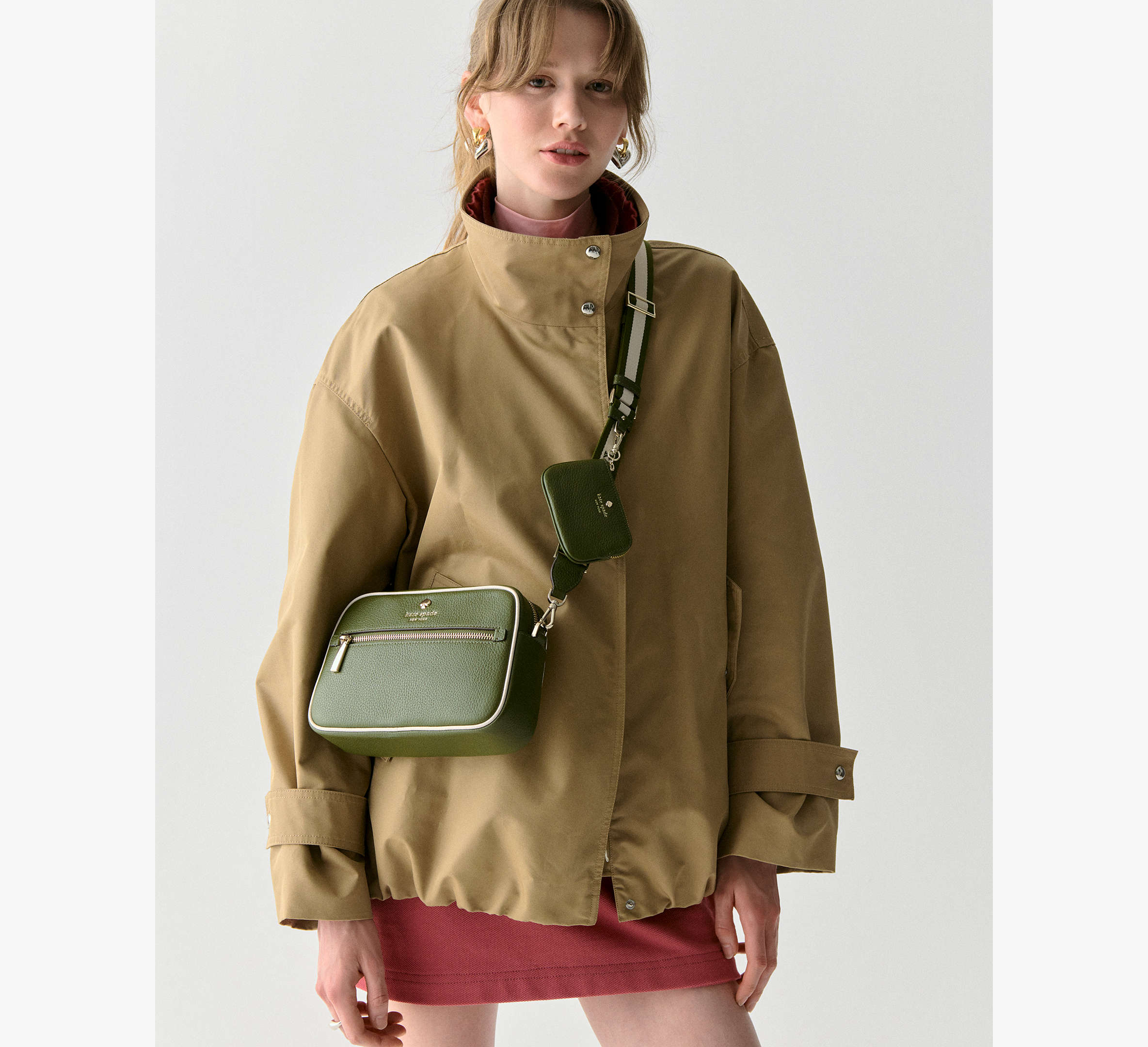 Emma Colorblock Pebbled Leather Large Crossbody