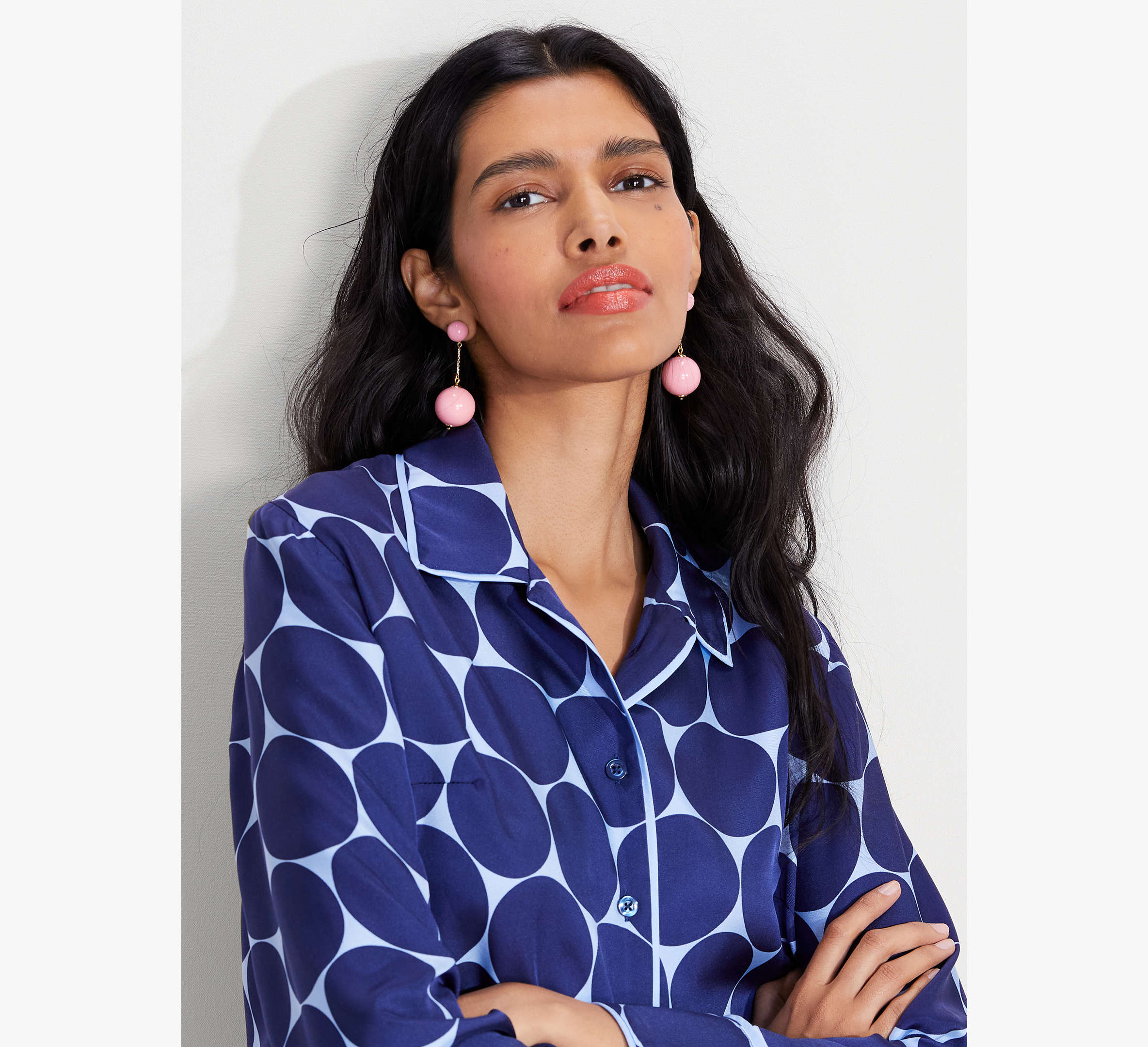 Joy Dot Silk Twill Shirt