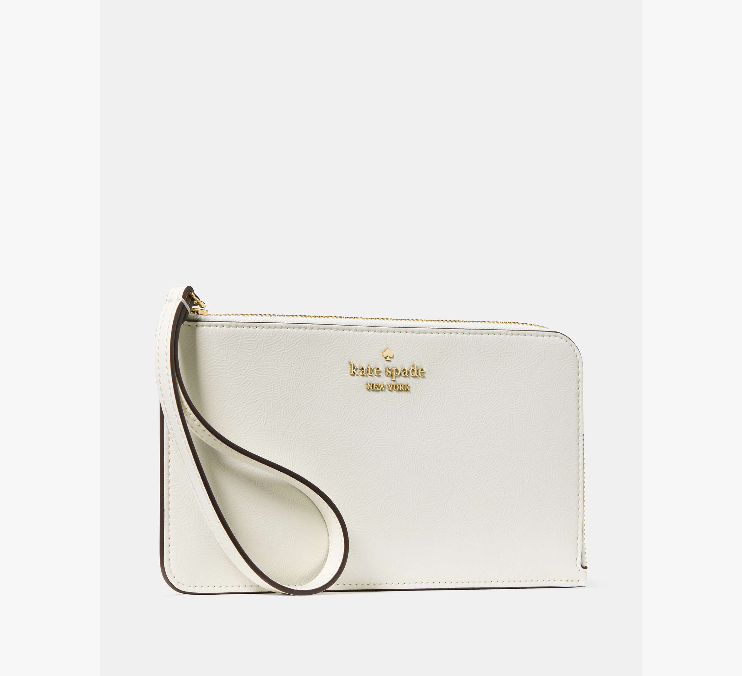 Lucy Crinkle Patent Medium L-zip Wristlet