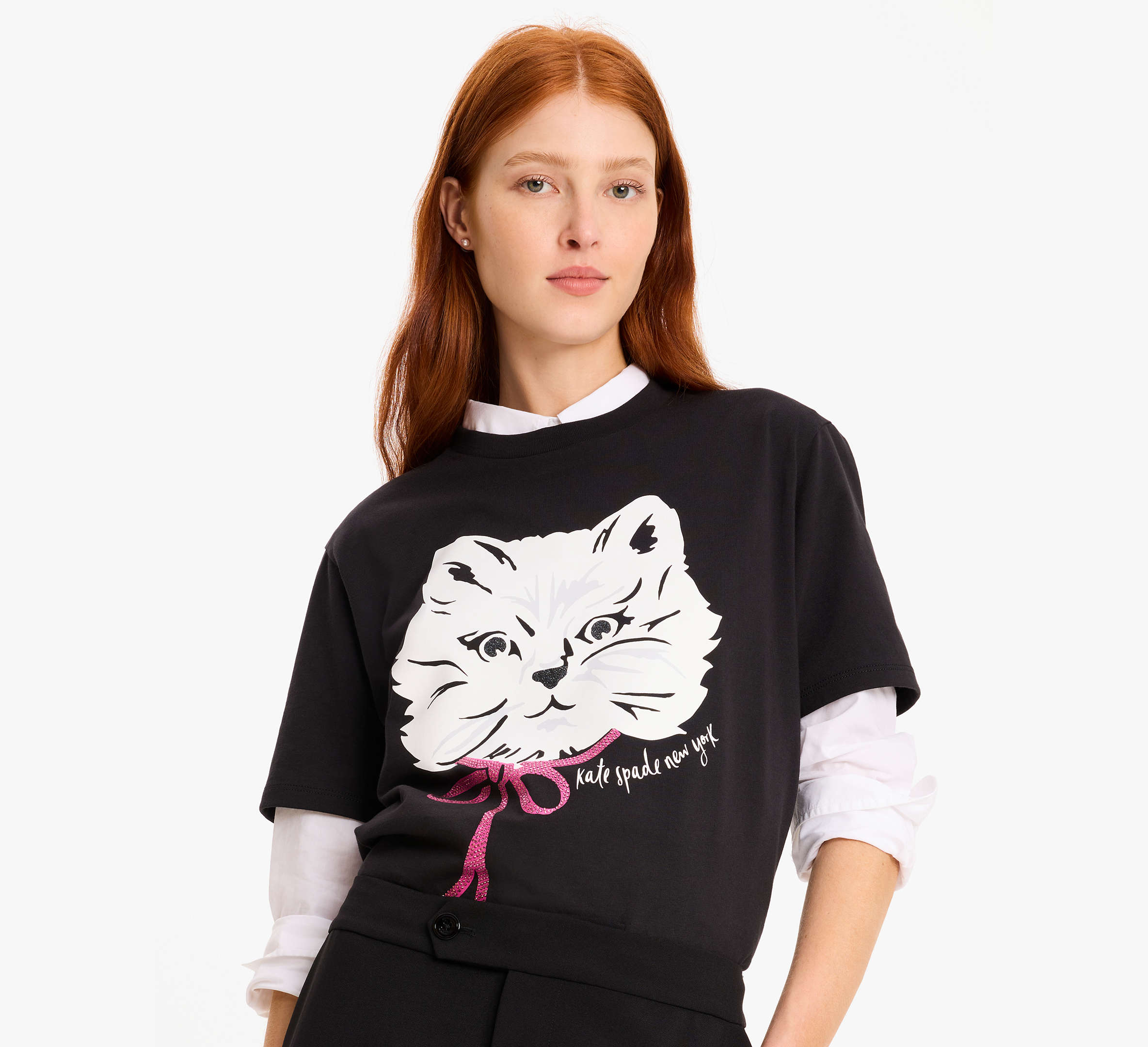 Embellished Cat Tee