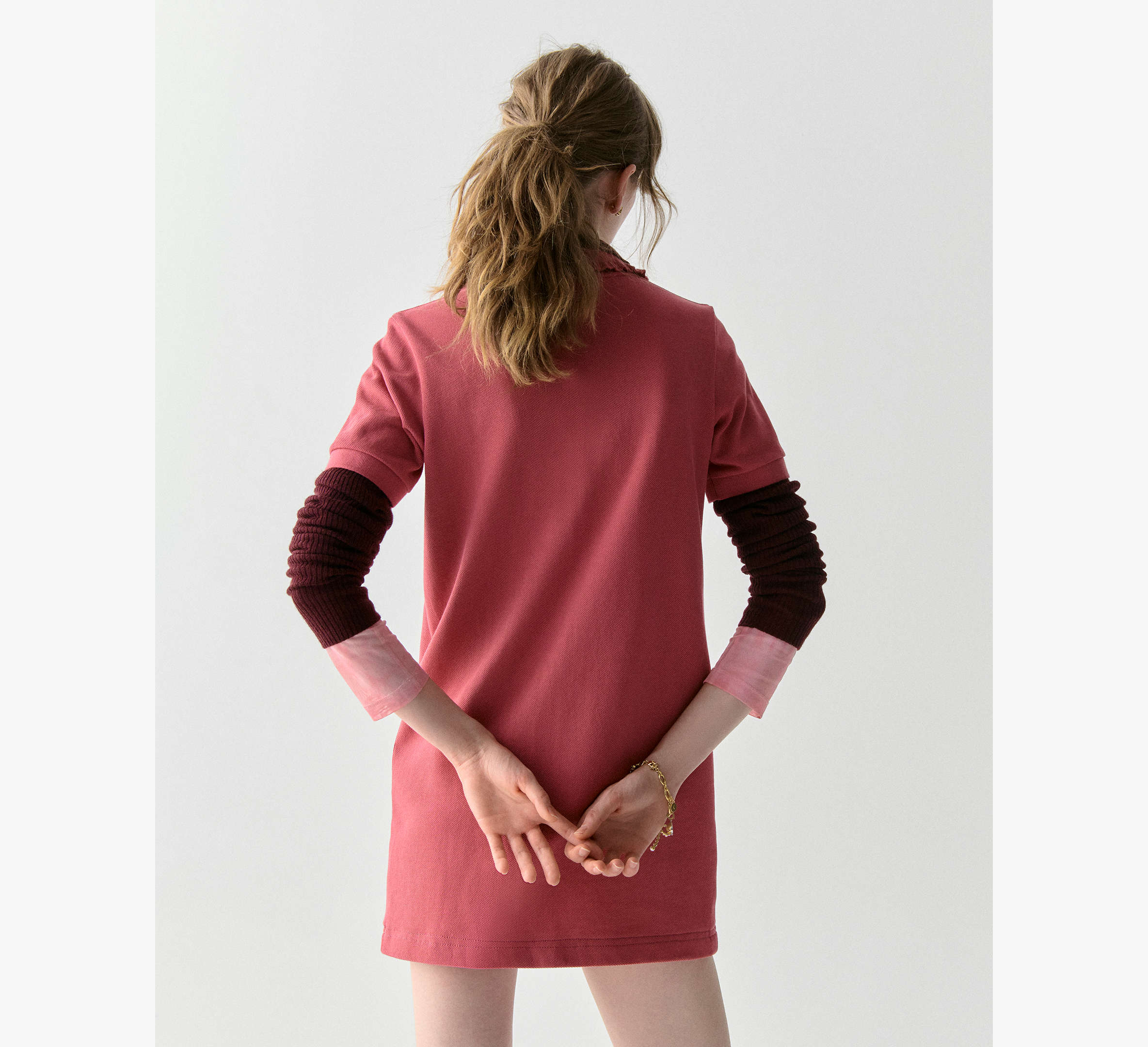 Ruffle Logo Polo Dress