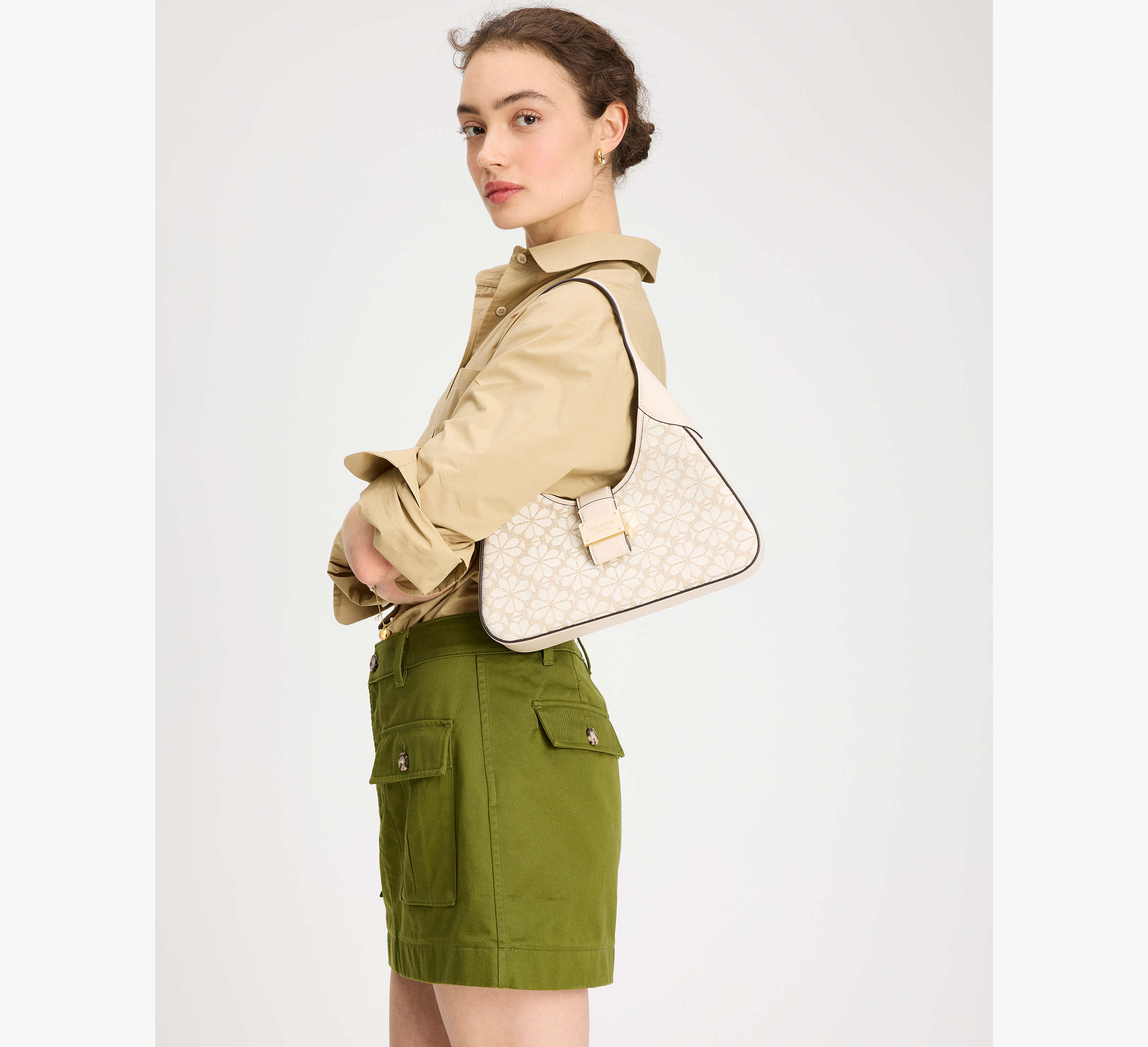 Spade Flower Jacquard Nouveau Small Shoulder Bag