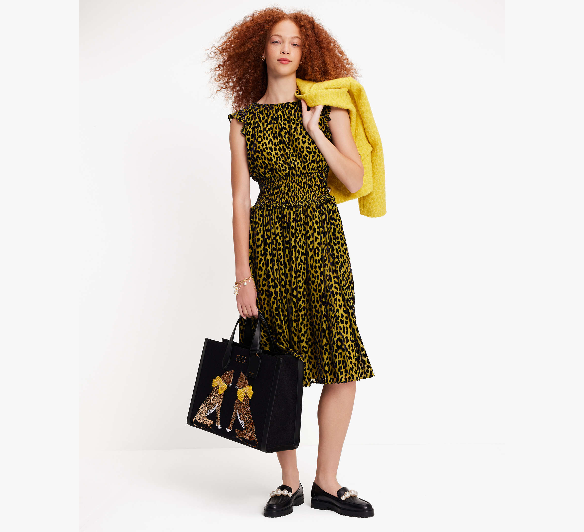 Modern Leopard Smocked Waist Dress