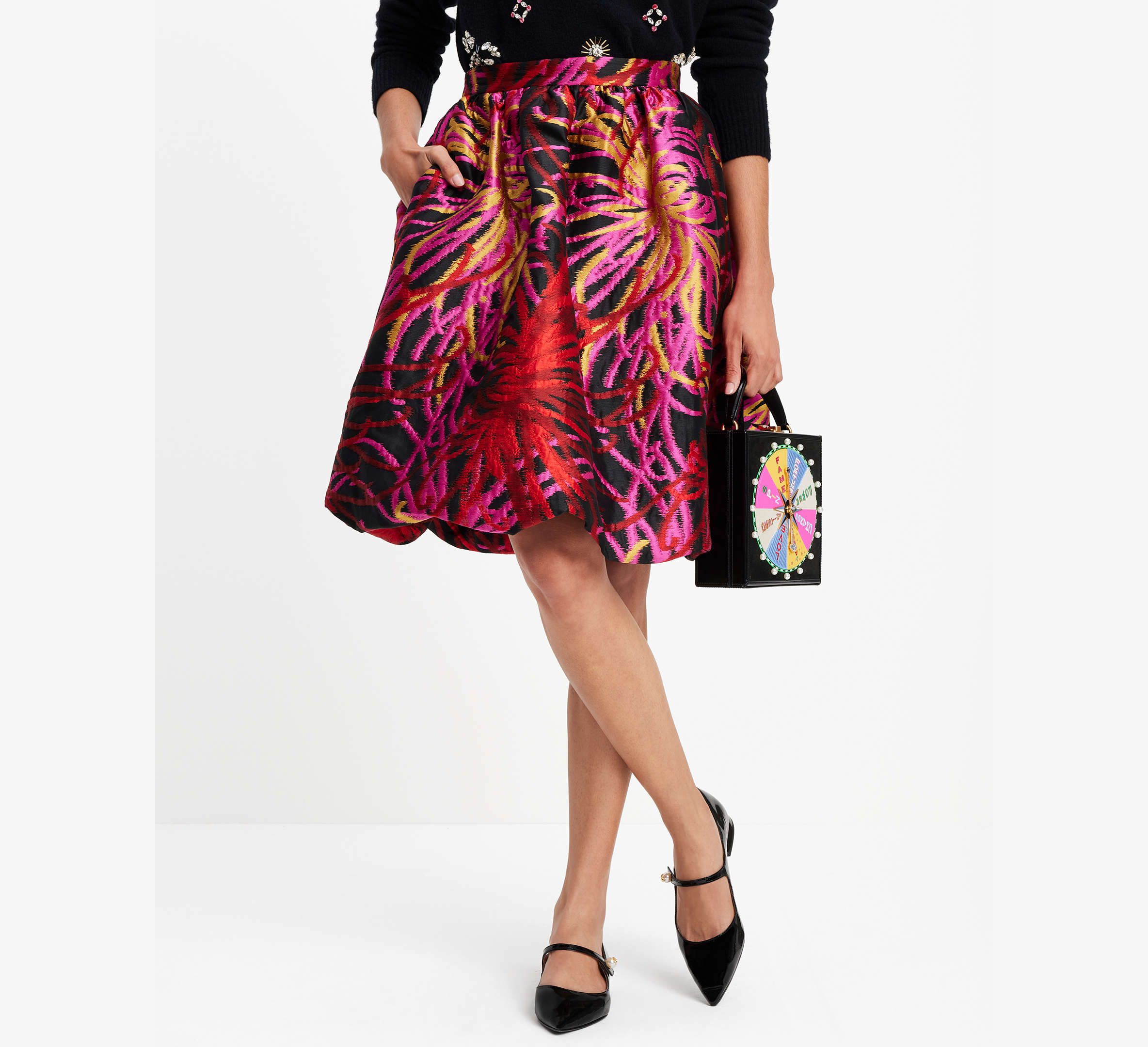 Winter Chrysanthemum Bubble Skirt