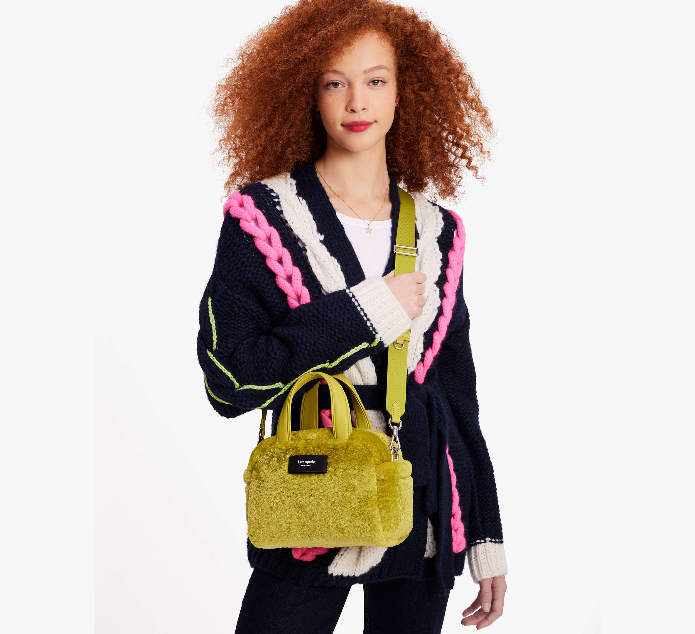 Apres Chic Faux Shearling Satchel