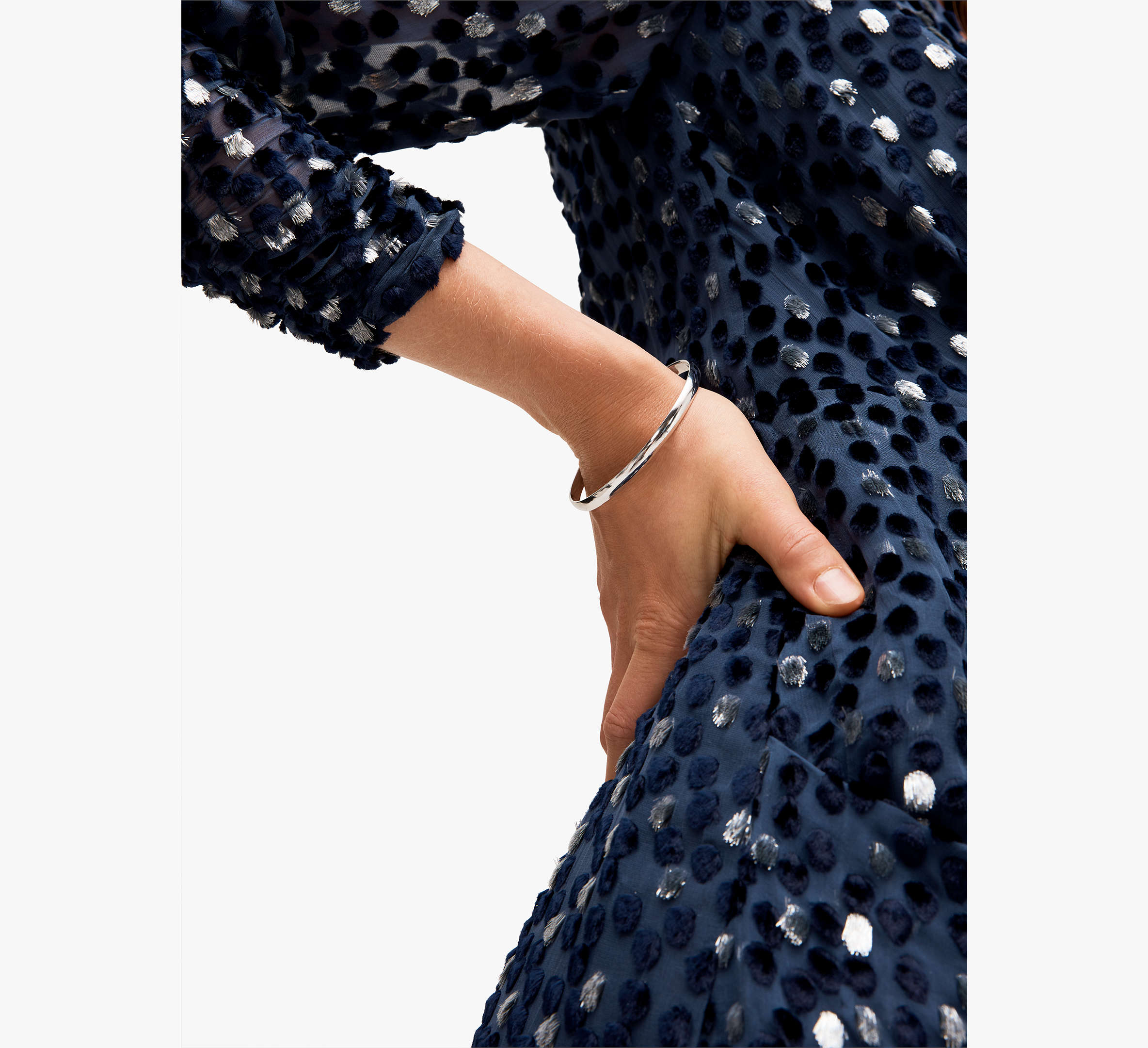 Silver Lining Idiom Bangle