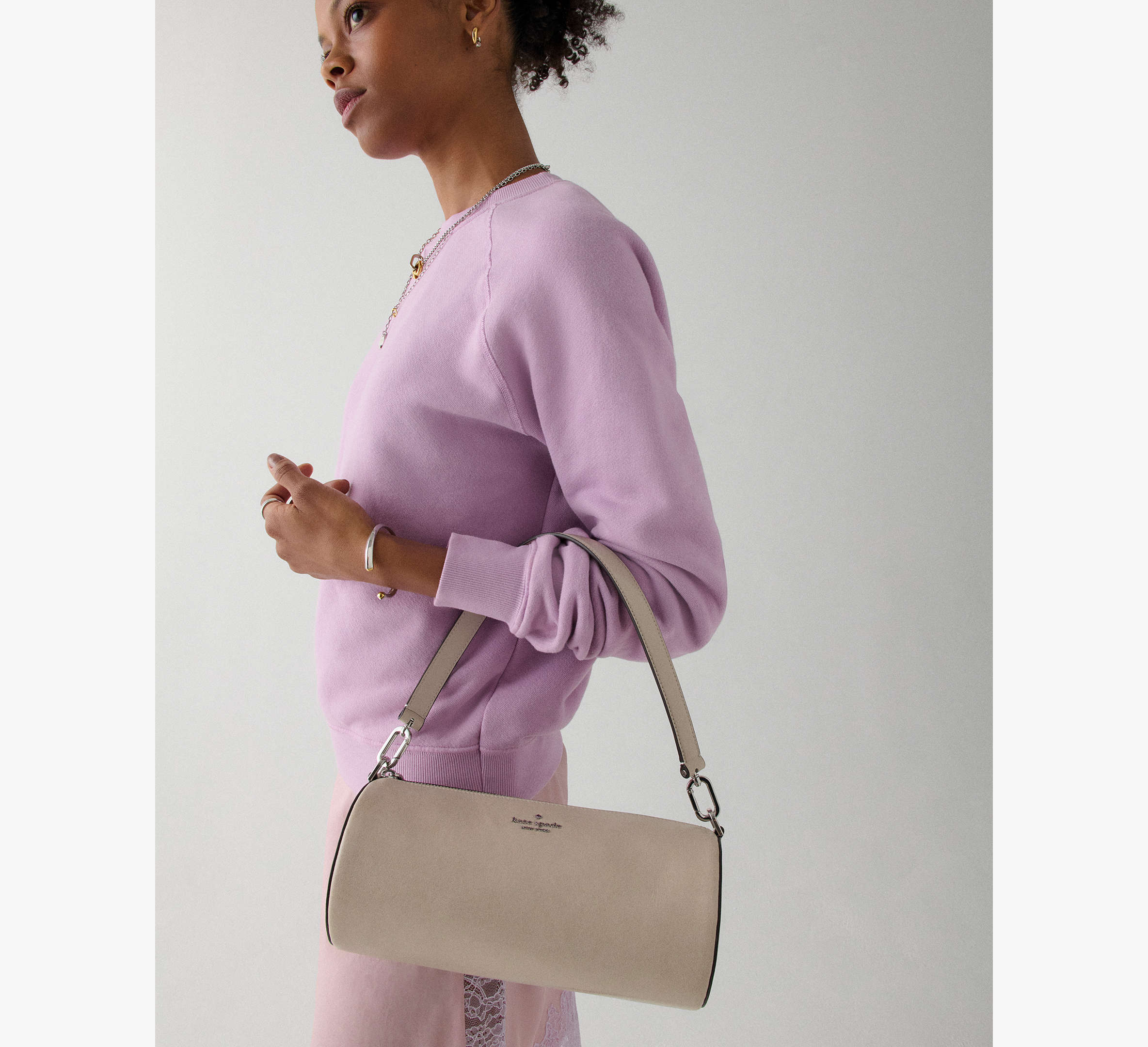 Roulette Glazed Leather Medium Shoulder Bag