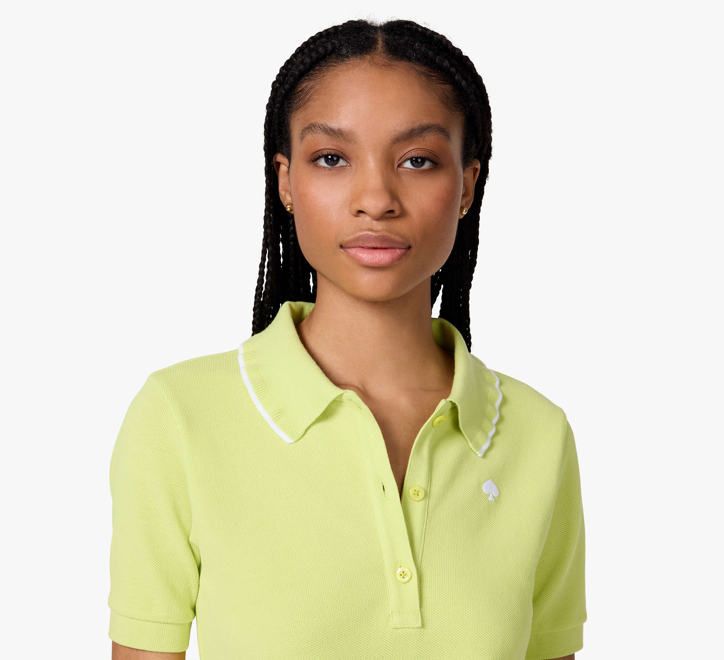 Kate Spade Ruffle Logo Polo Shirt