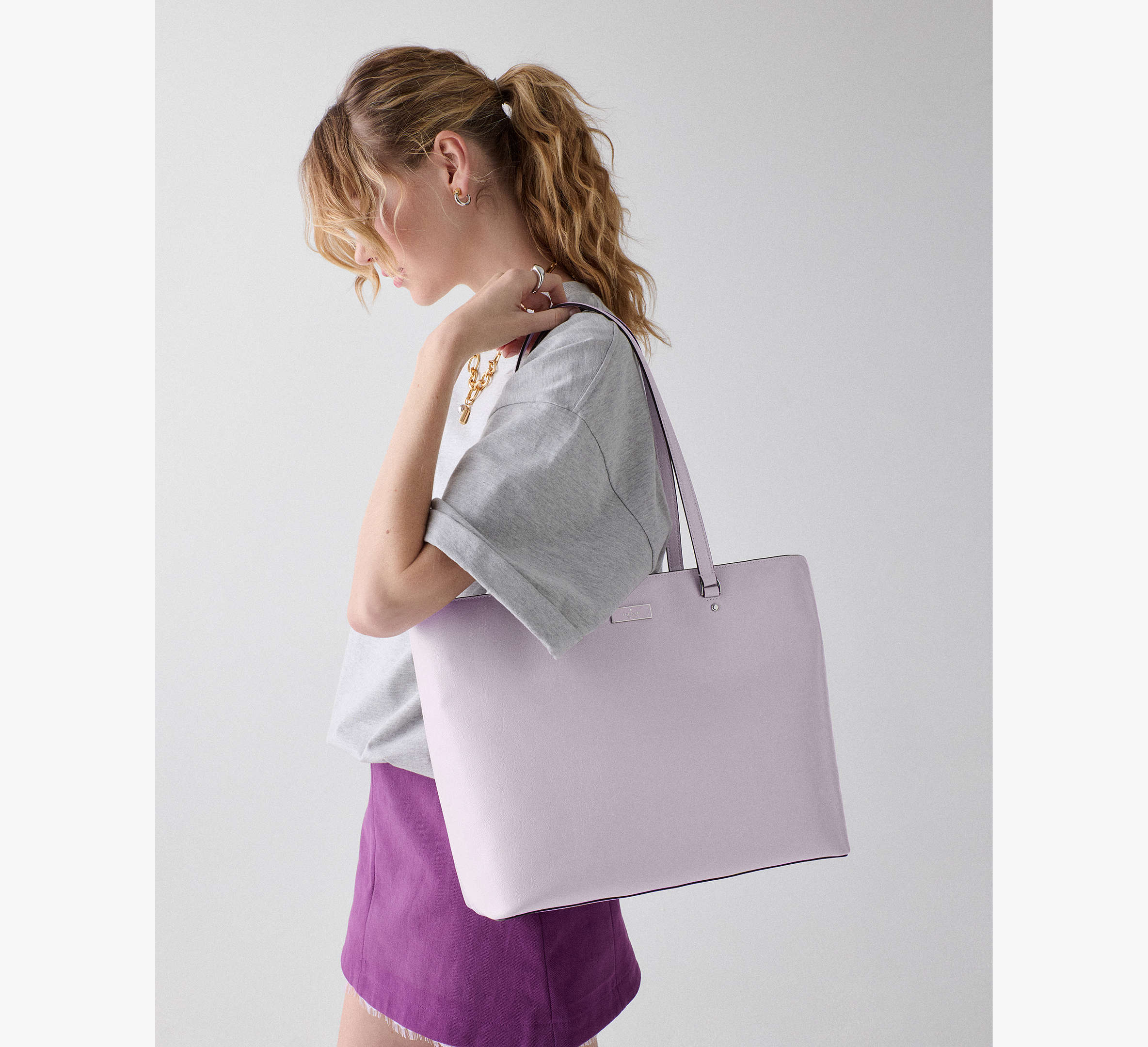 Bridget Crinkle Patent Large Tote