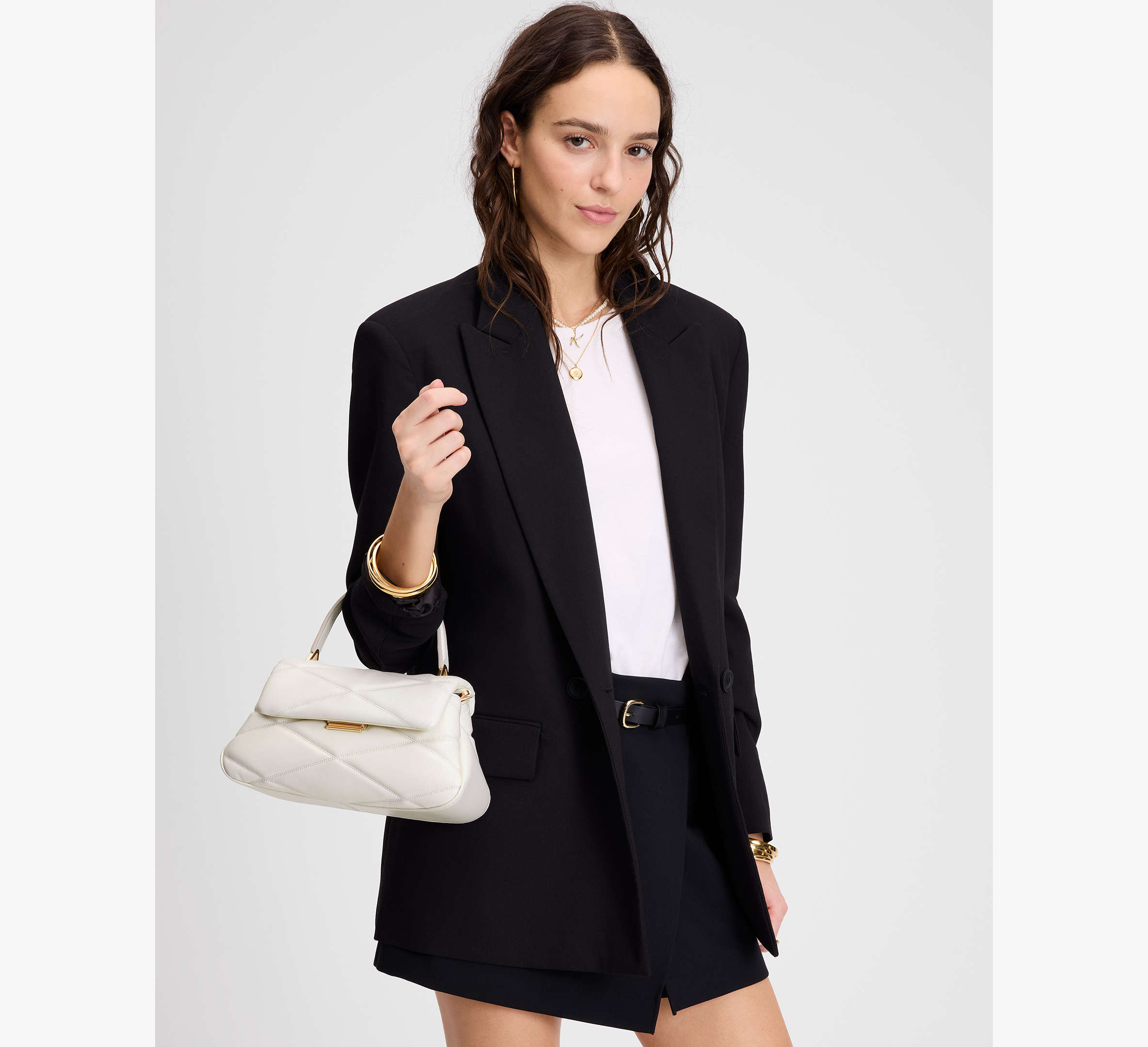 Grace Quilted Top Handle Bag