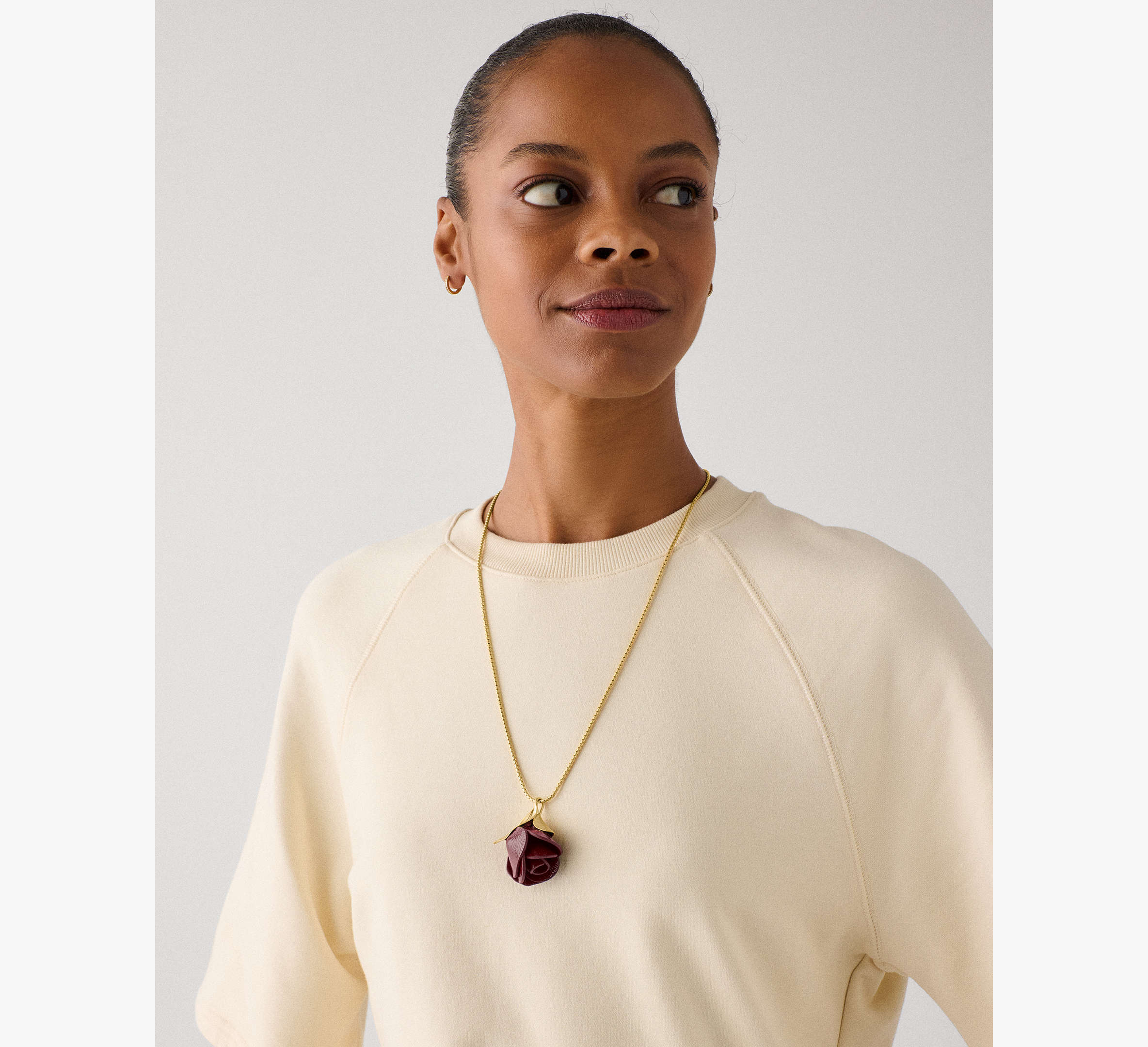 Rose Buds Wrap Necklace