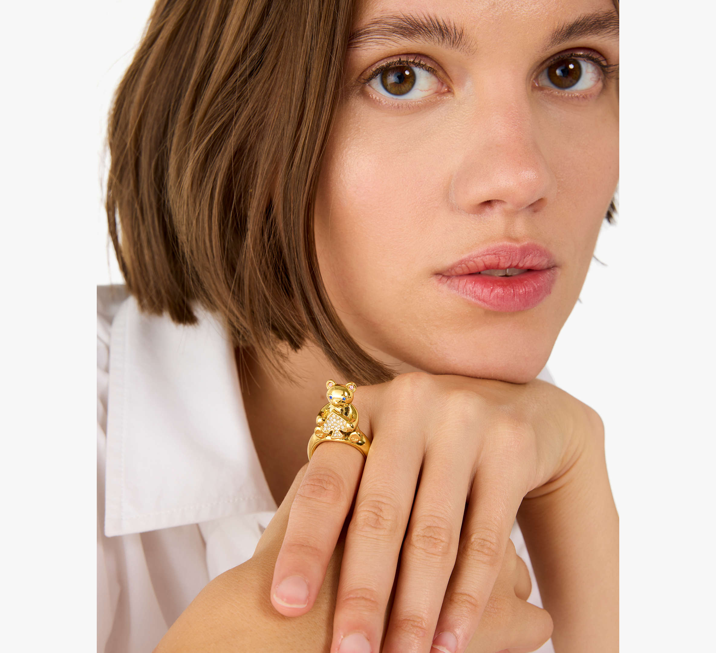 Oh What Fun Spade Teddy Bear Ring