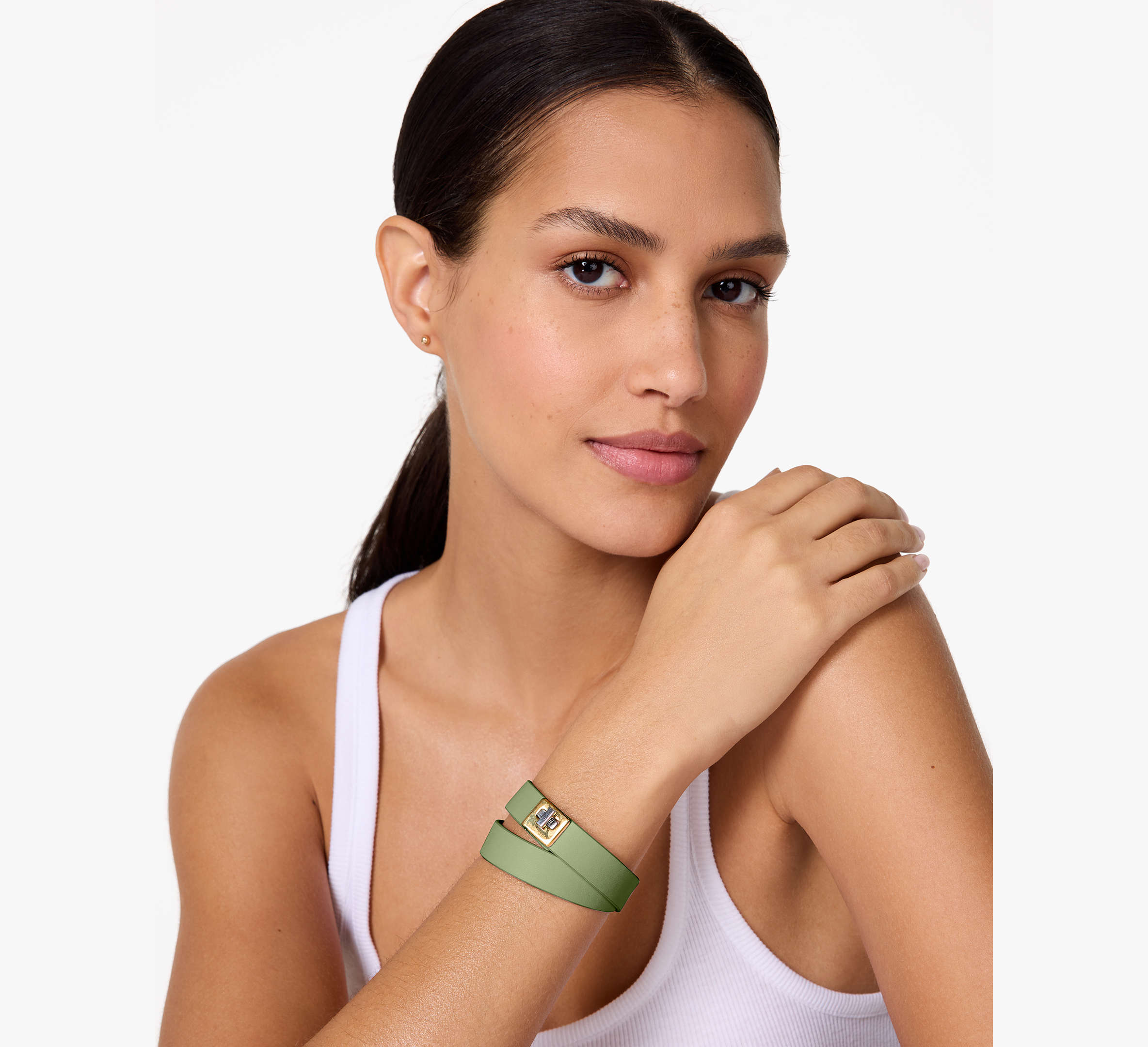 Phoebe Leather Double Wrap Bracelet