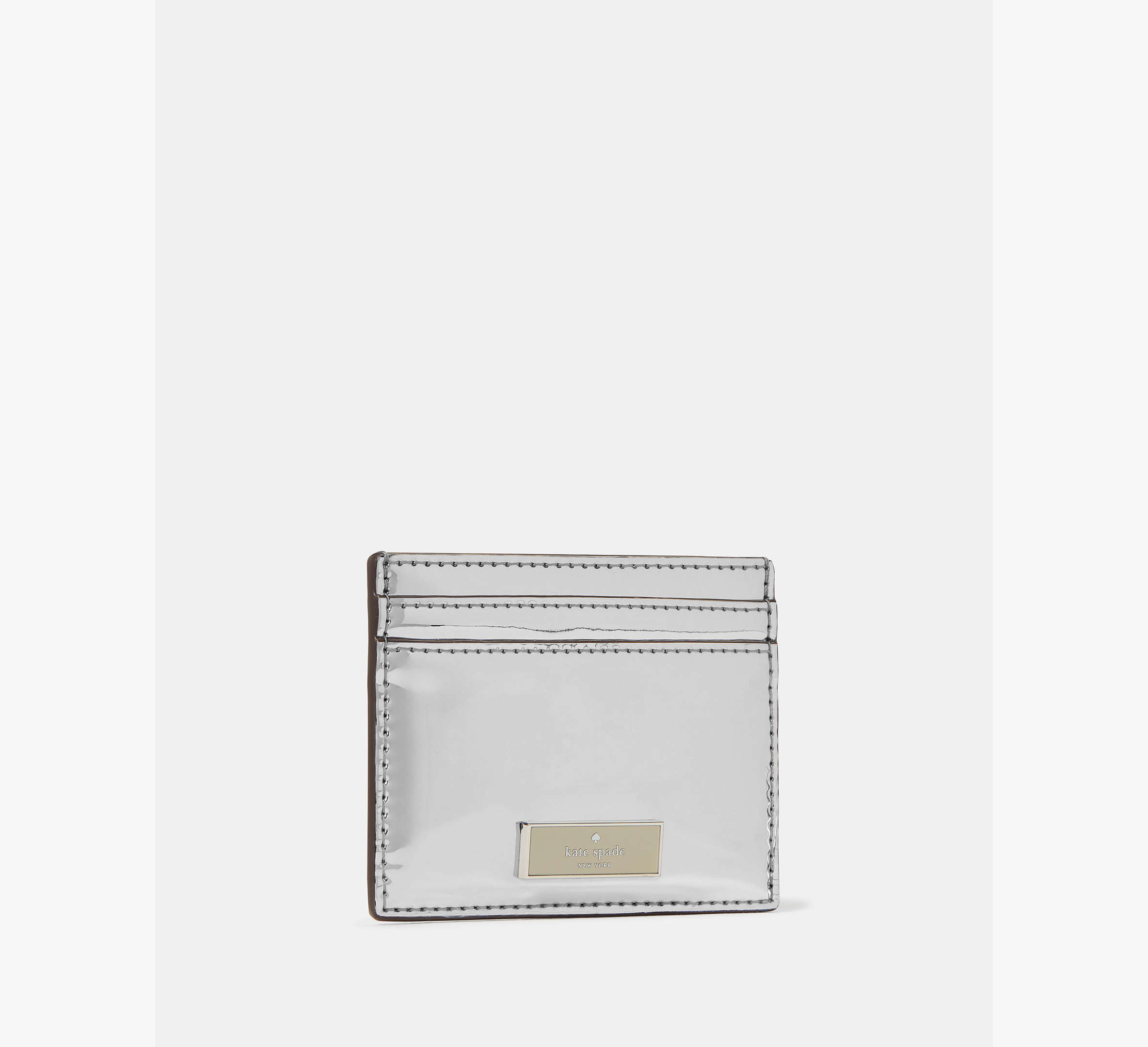 Bridget Mirror Metallic Small Slim Card Holder