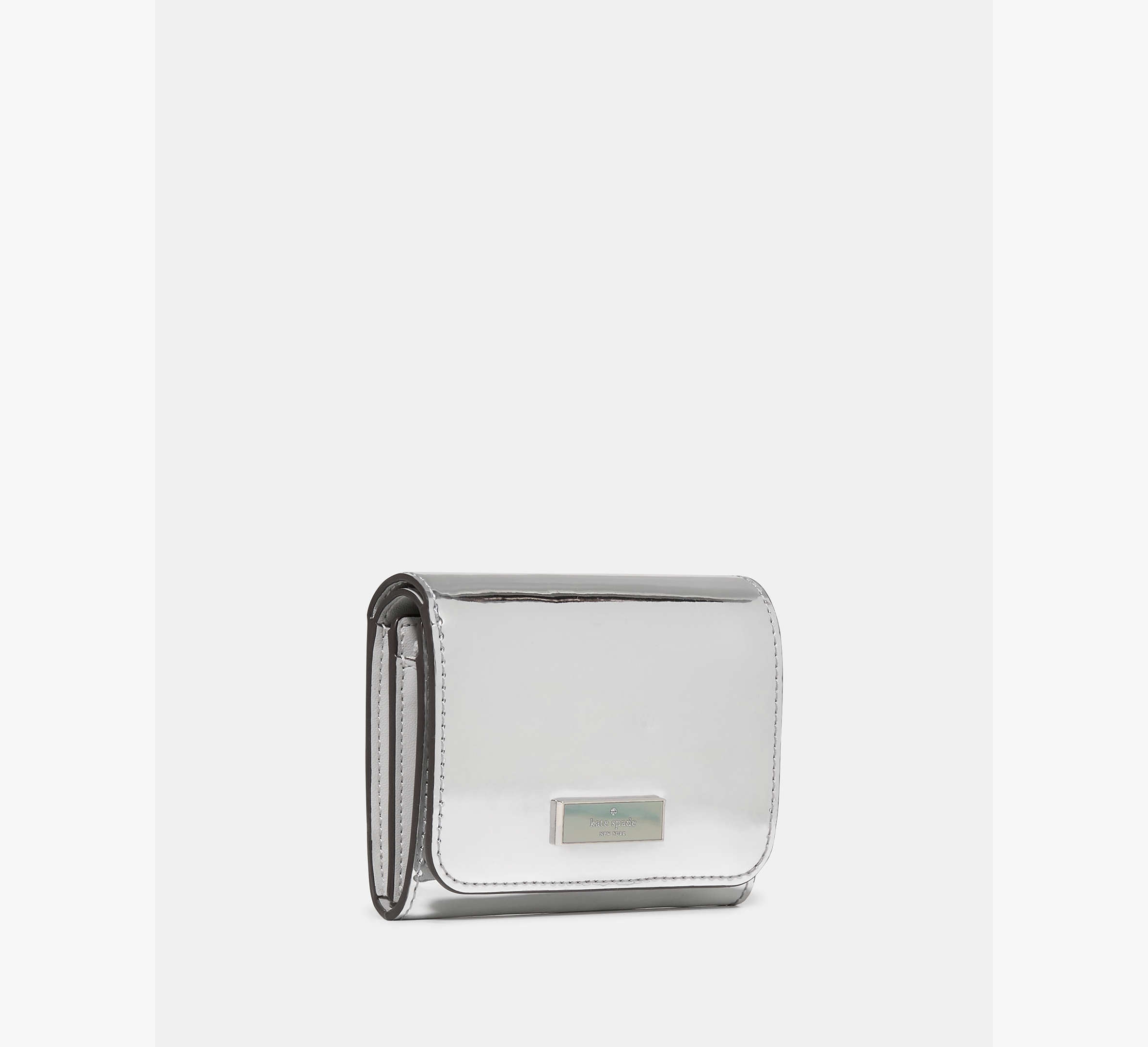 Bridget Mirror Metallic Small L-zip Wallet