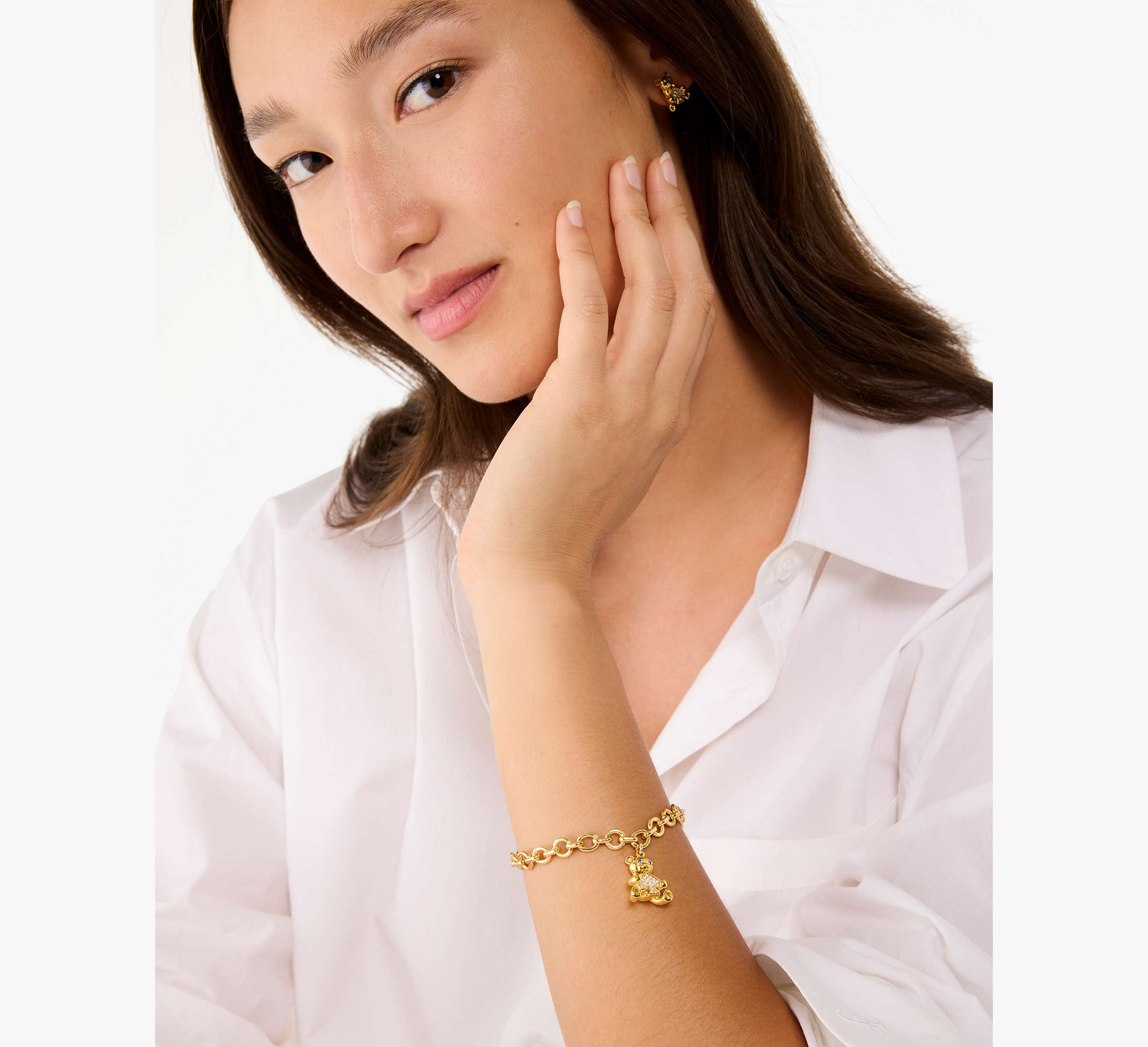 Oh What Fun Spade Teddy Bear Charm Bracelet