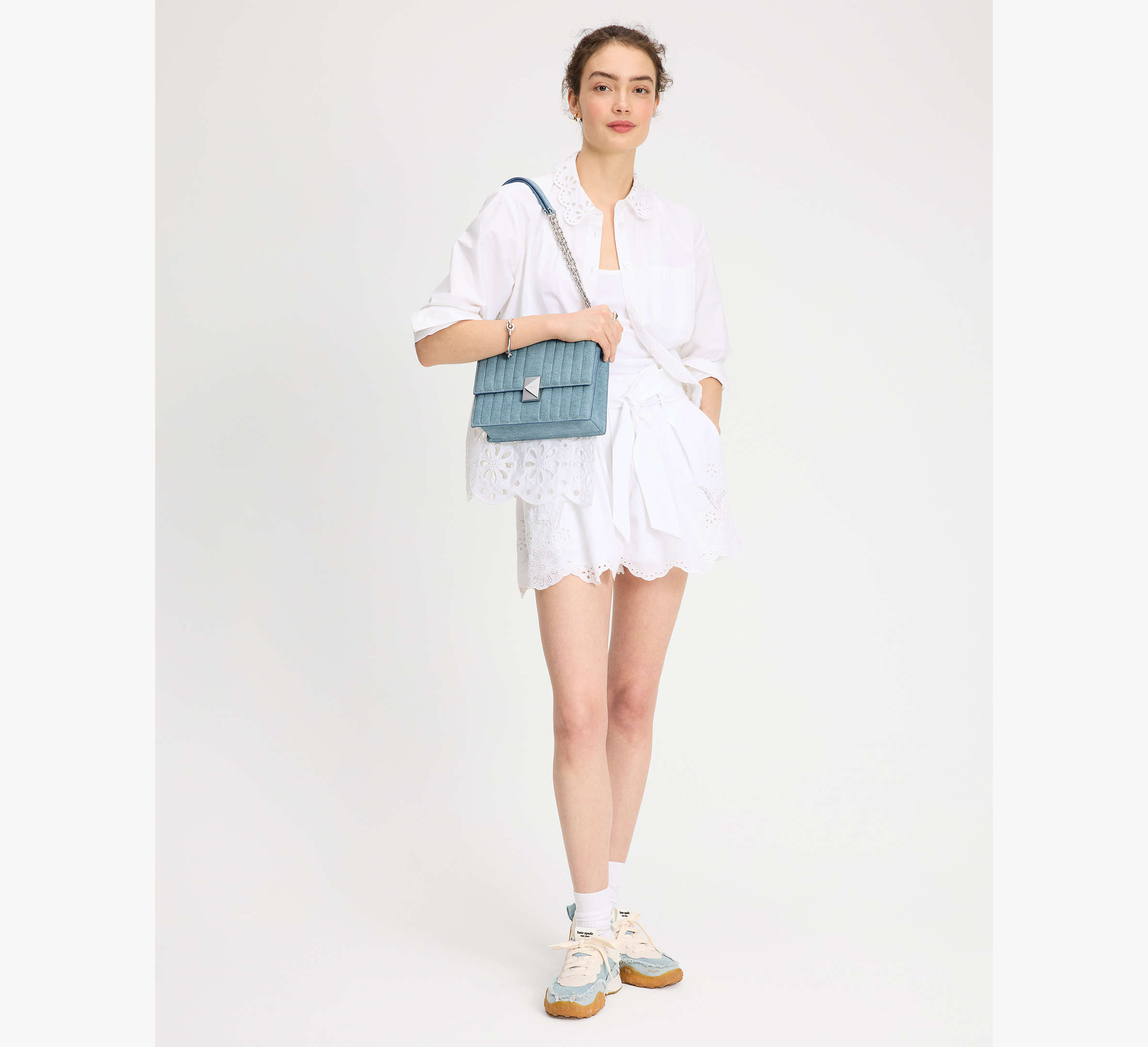 Deco Quilted Chain Shoulder Bag