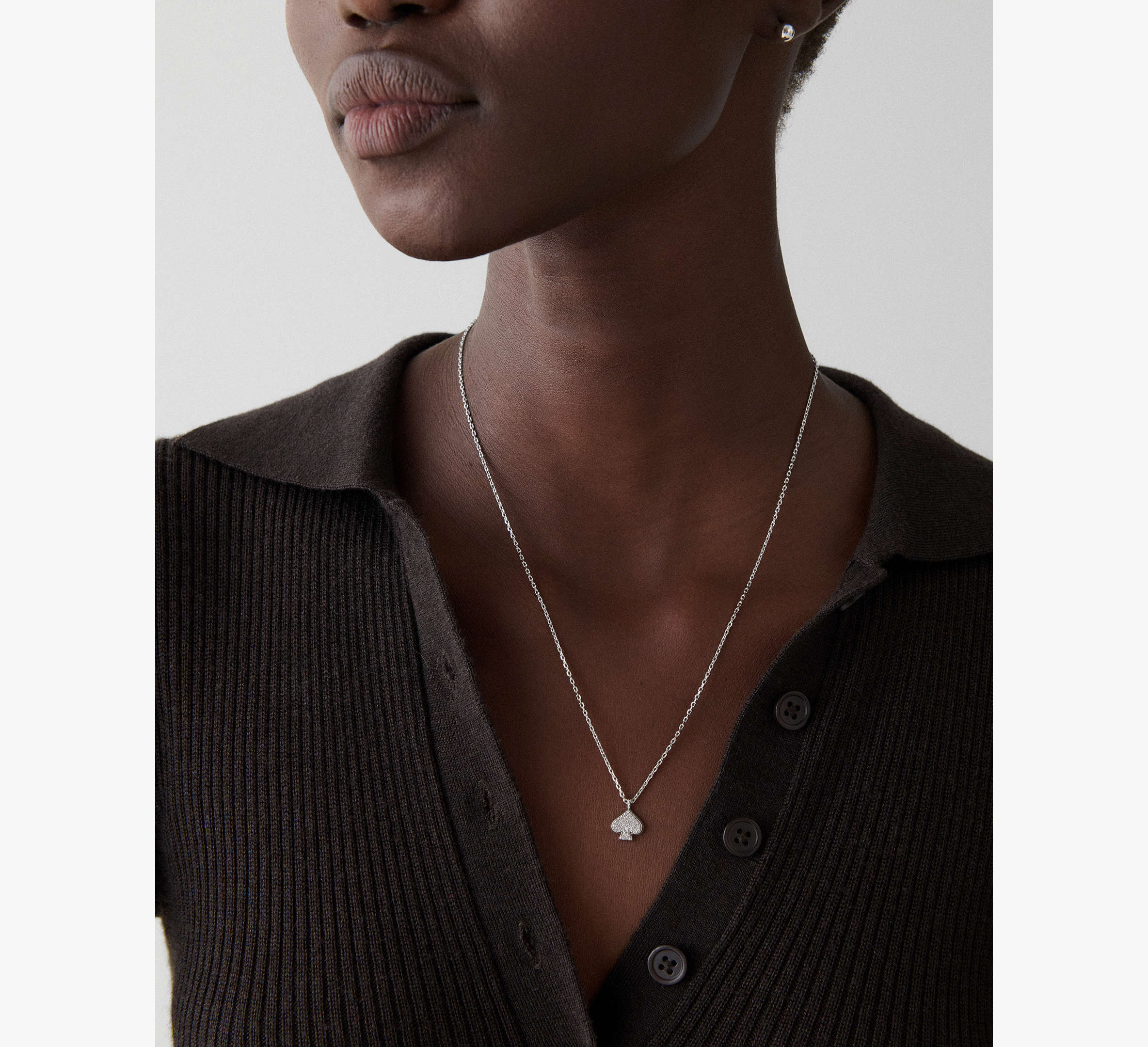 Everyday Spade Pave Mini Pendant