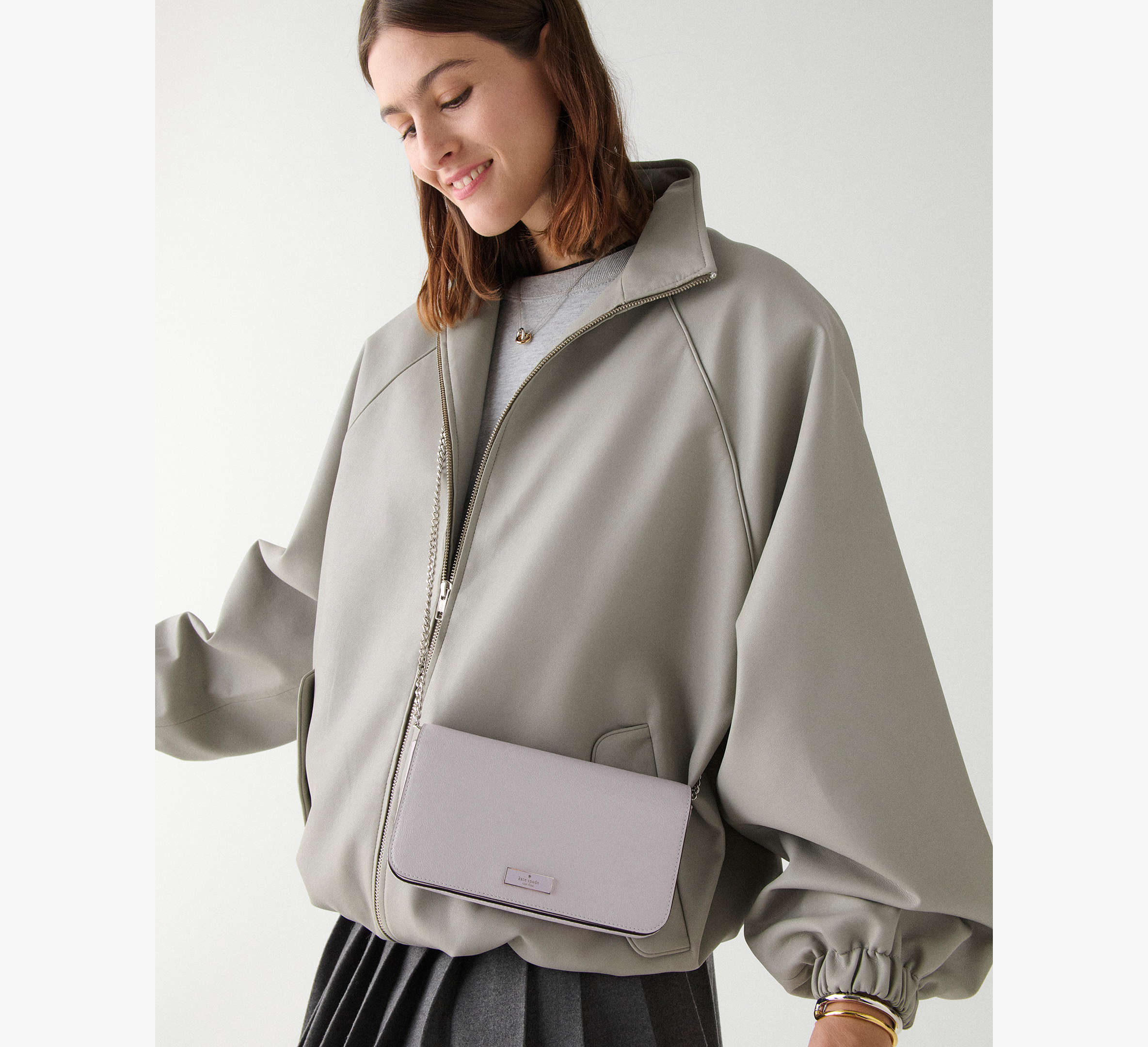 Bridget Crinkle Patent Mini Crossbody