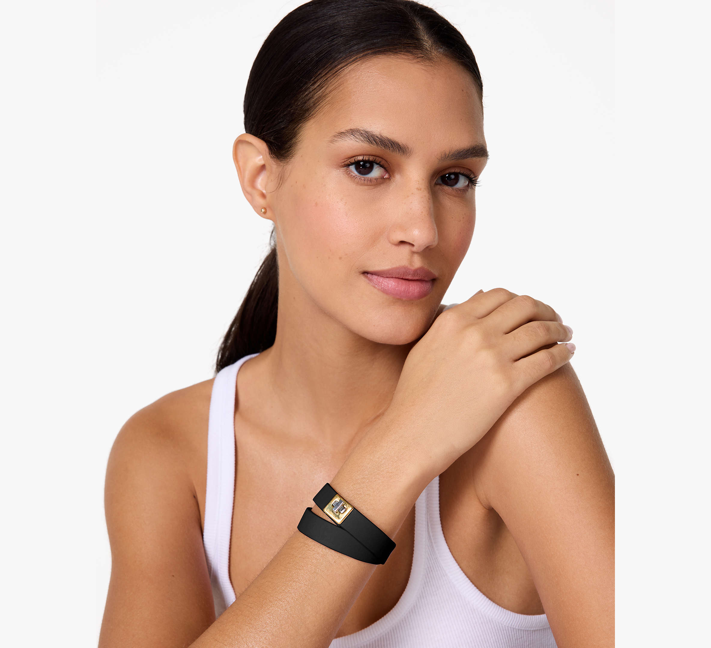 Phoebe Leather Double Wrap Bracelet