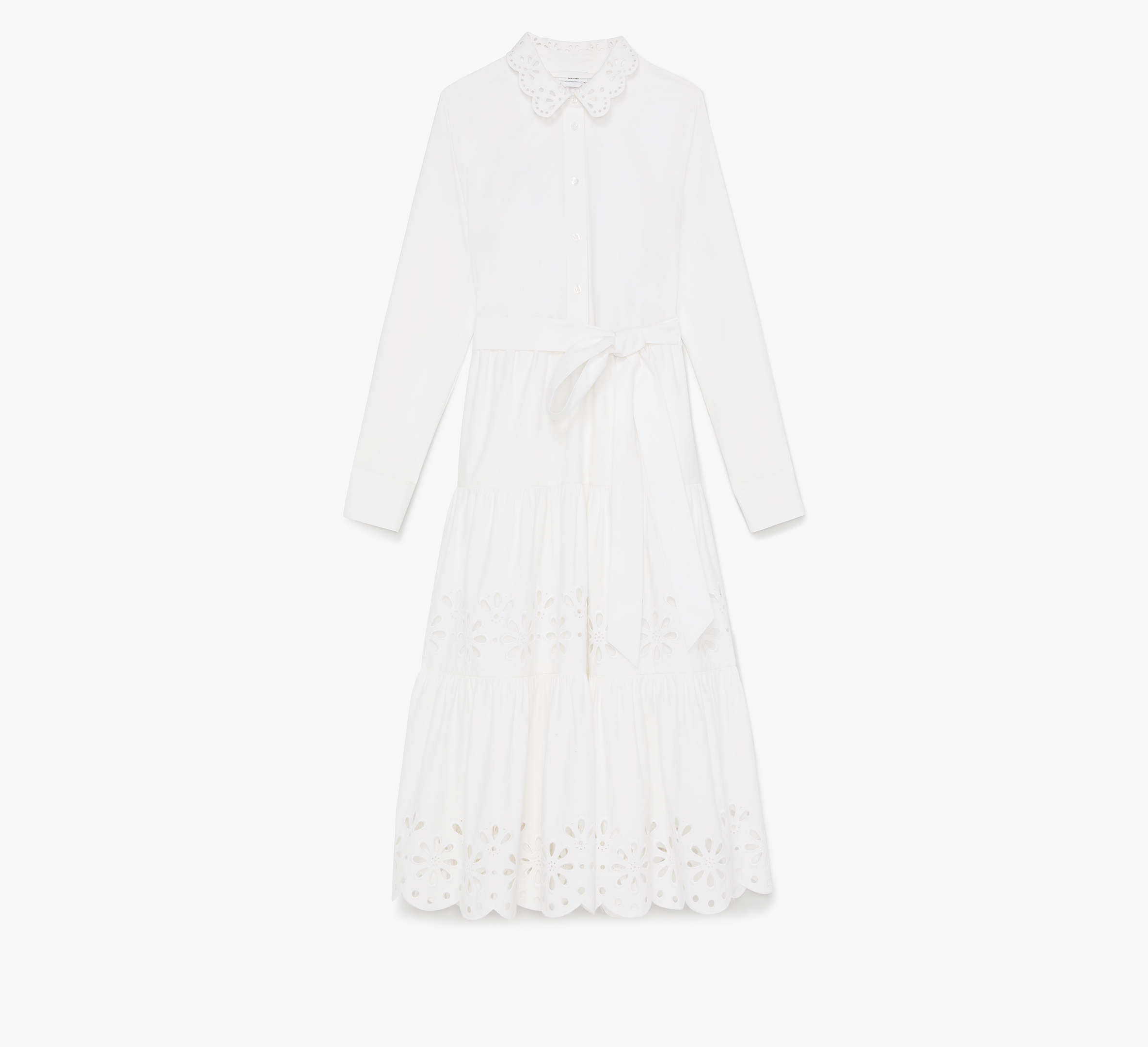 Daisy Eyelet Long Sleeve Shirt Dress