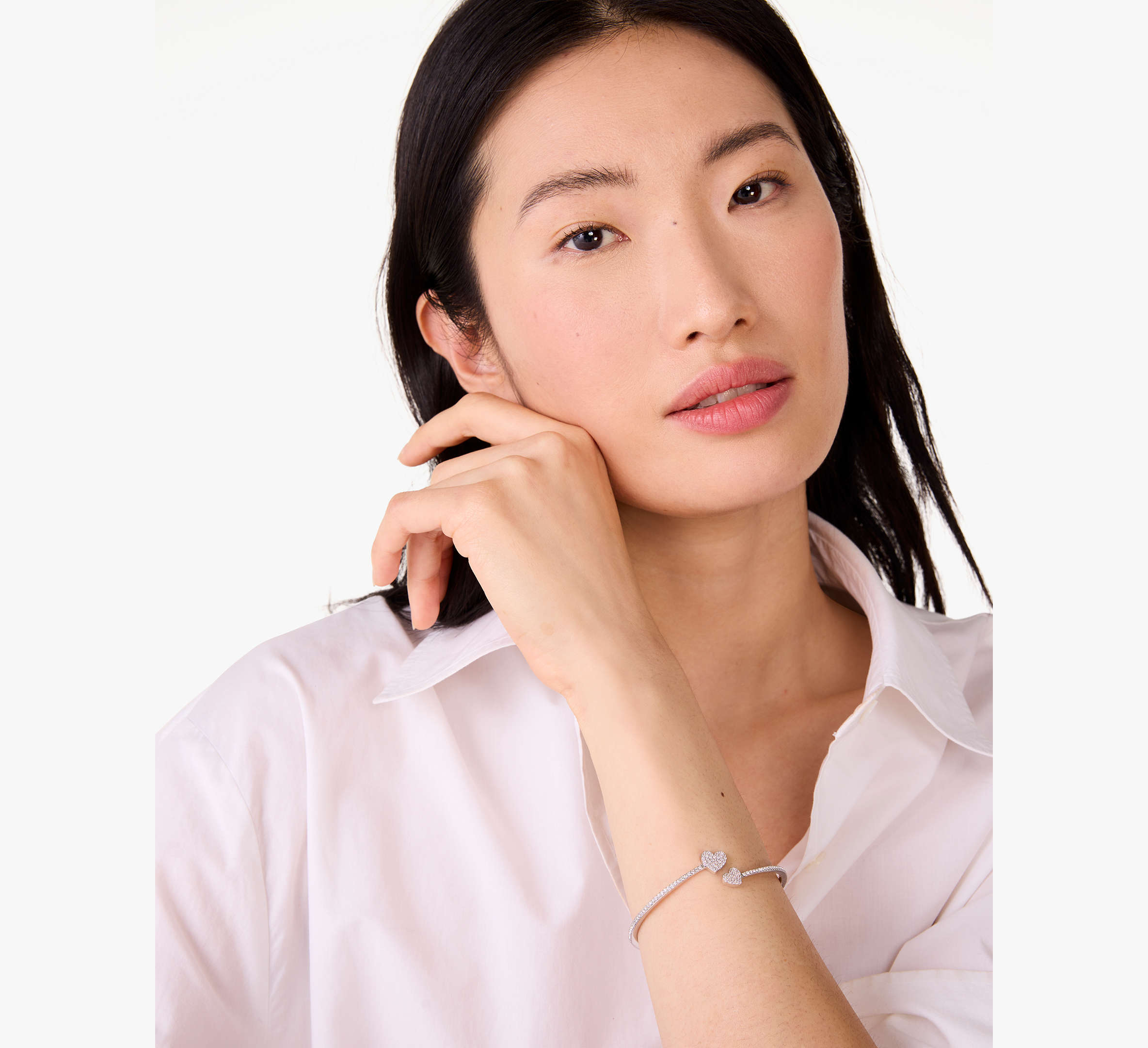 Yours Truly Pave Open Hinge Cuff