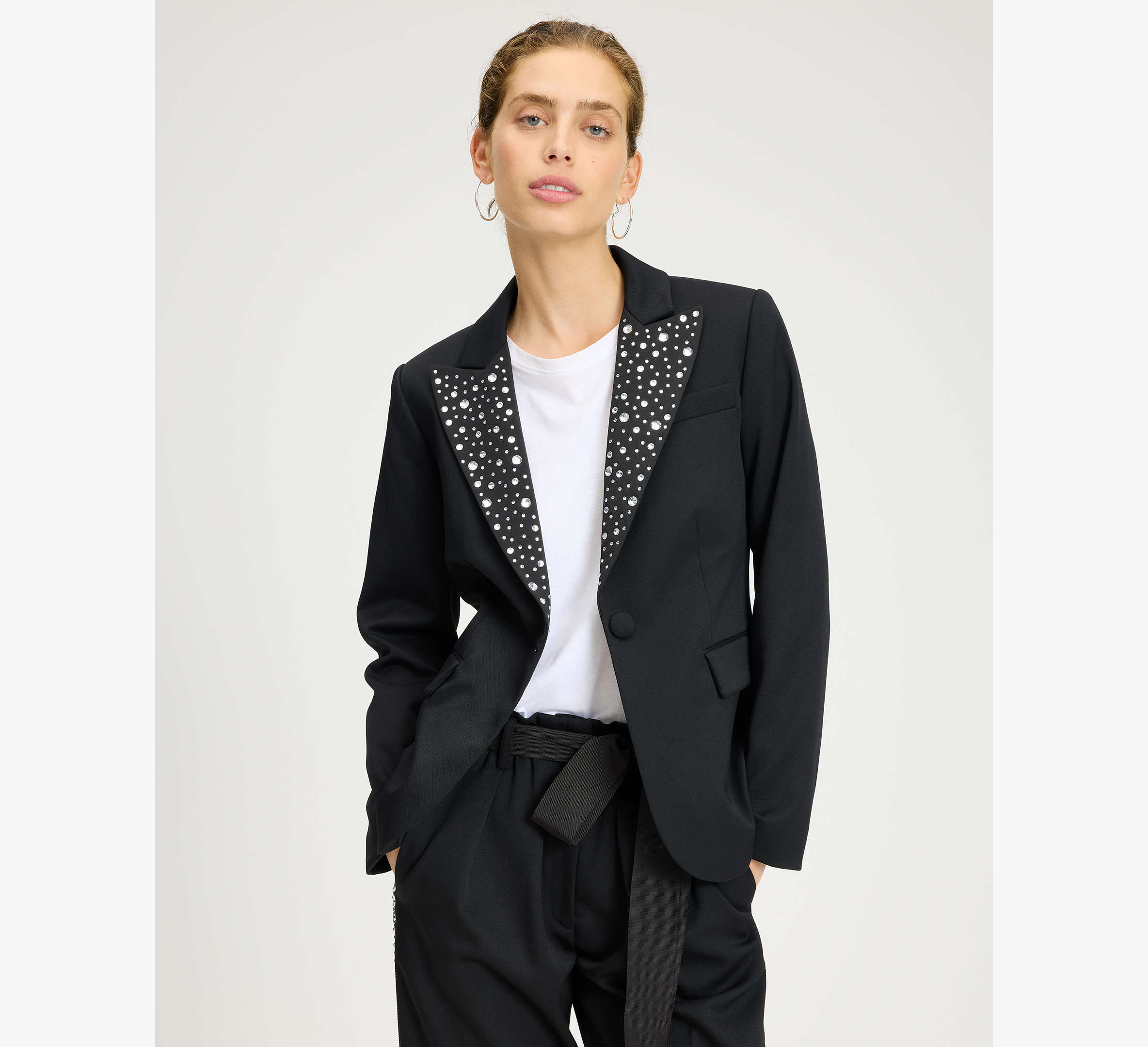 Embellished Tweed Blazer