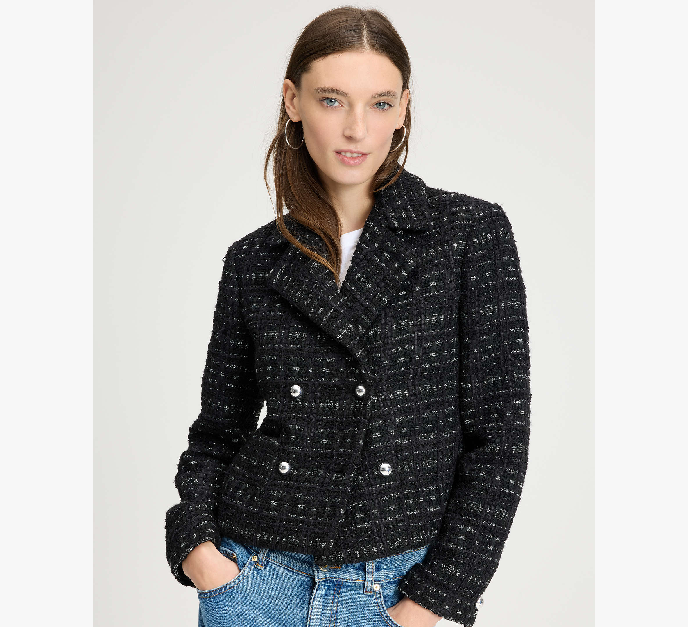 Galaxy Tweed Moto Jacket