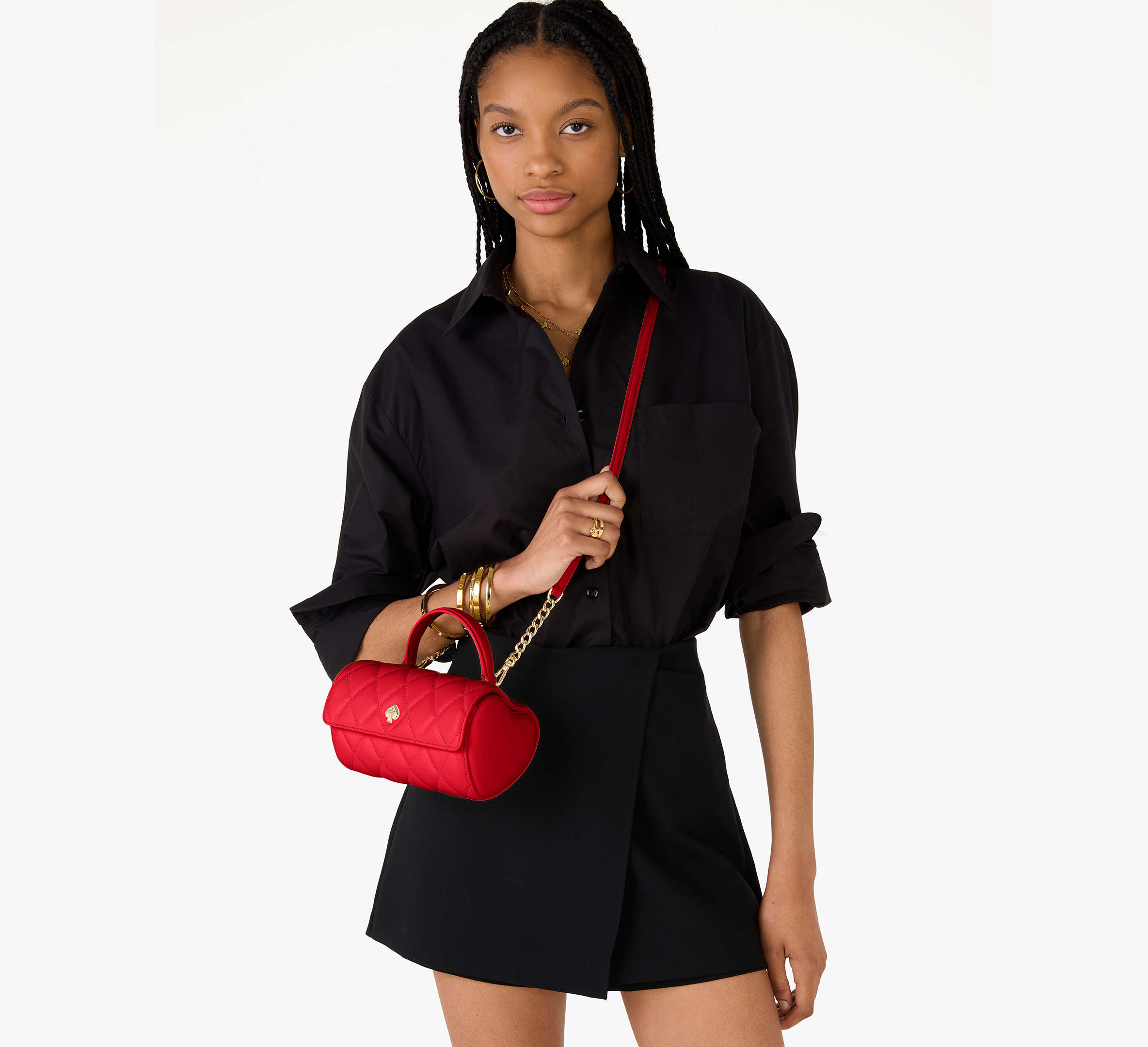 Heart Barrel Quilted Crossbody