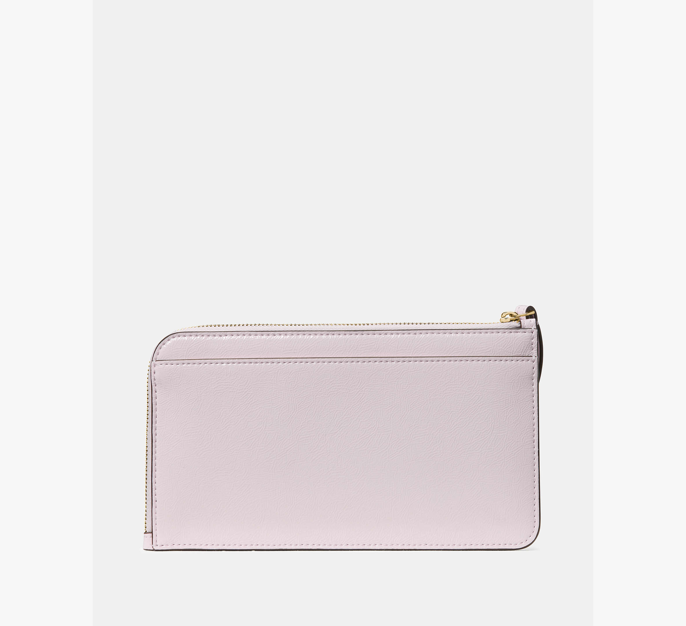 Lucy Crinkle Patent Medium L-zip Wristlet