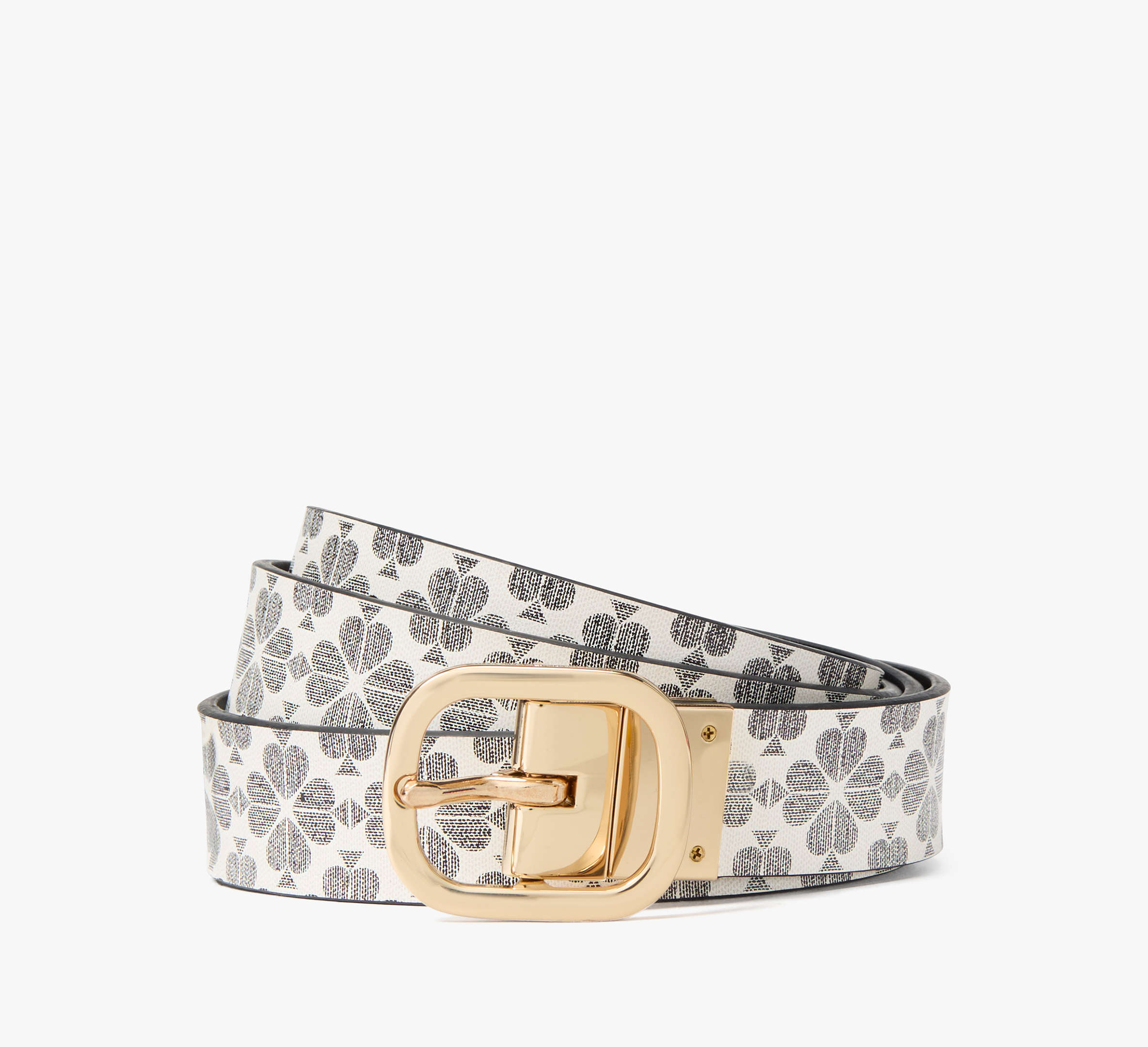 Textured Spade Flower Reversible Belt