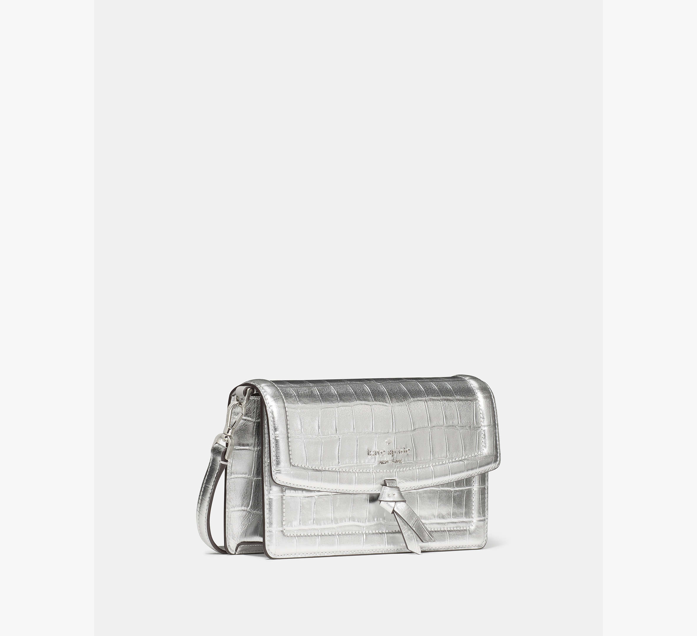 Knott Croc Embossed Mini Flap Crossbody