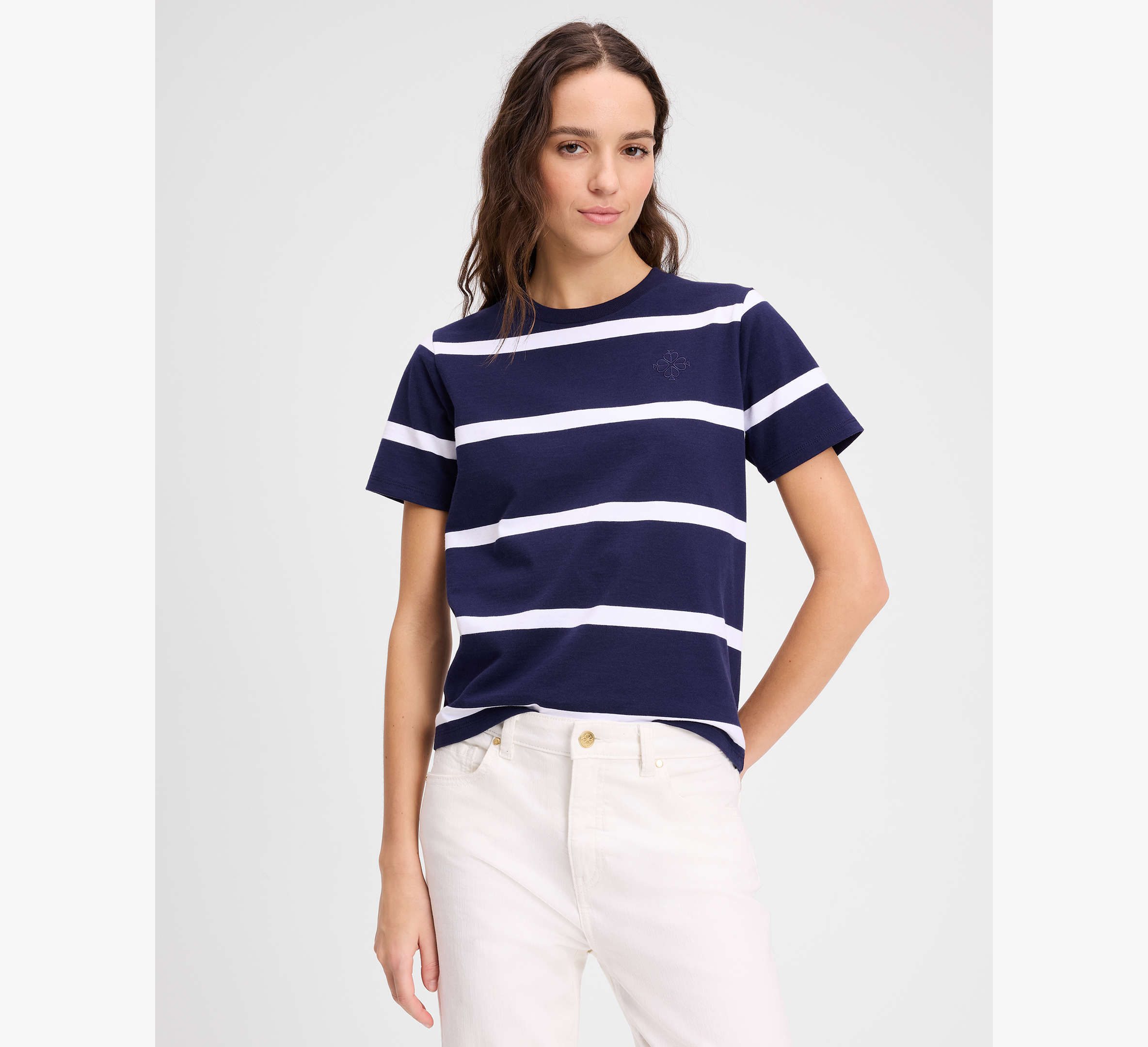 Montauk Stripe Logo Tee