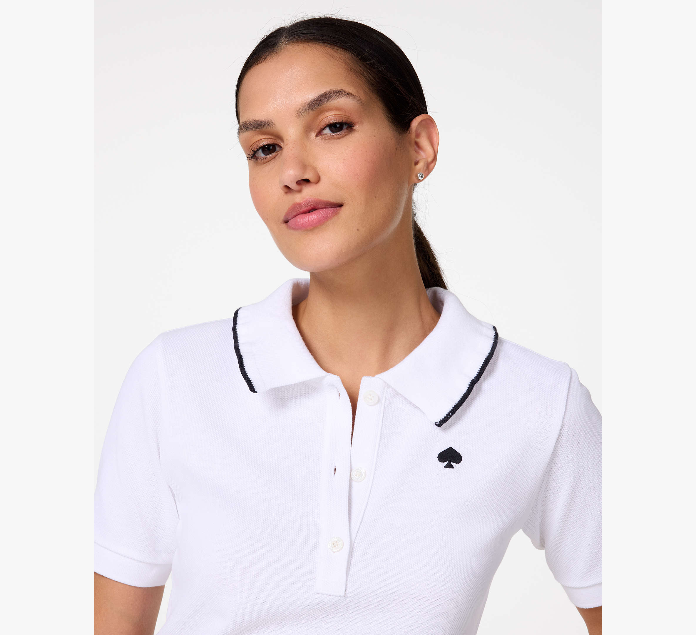 Kate Spade Ruffle Logo Polo Shirt