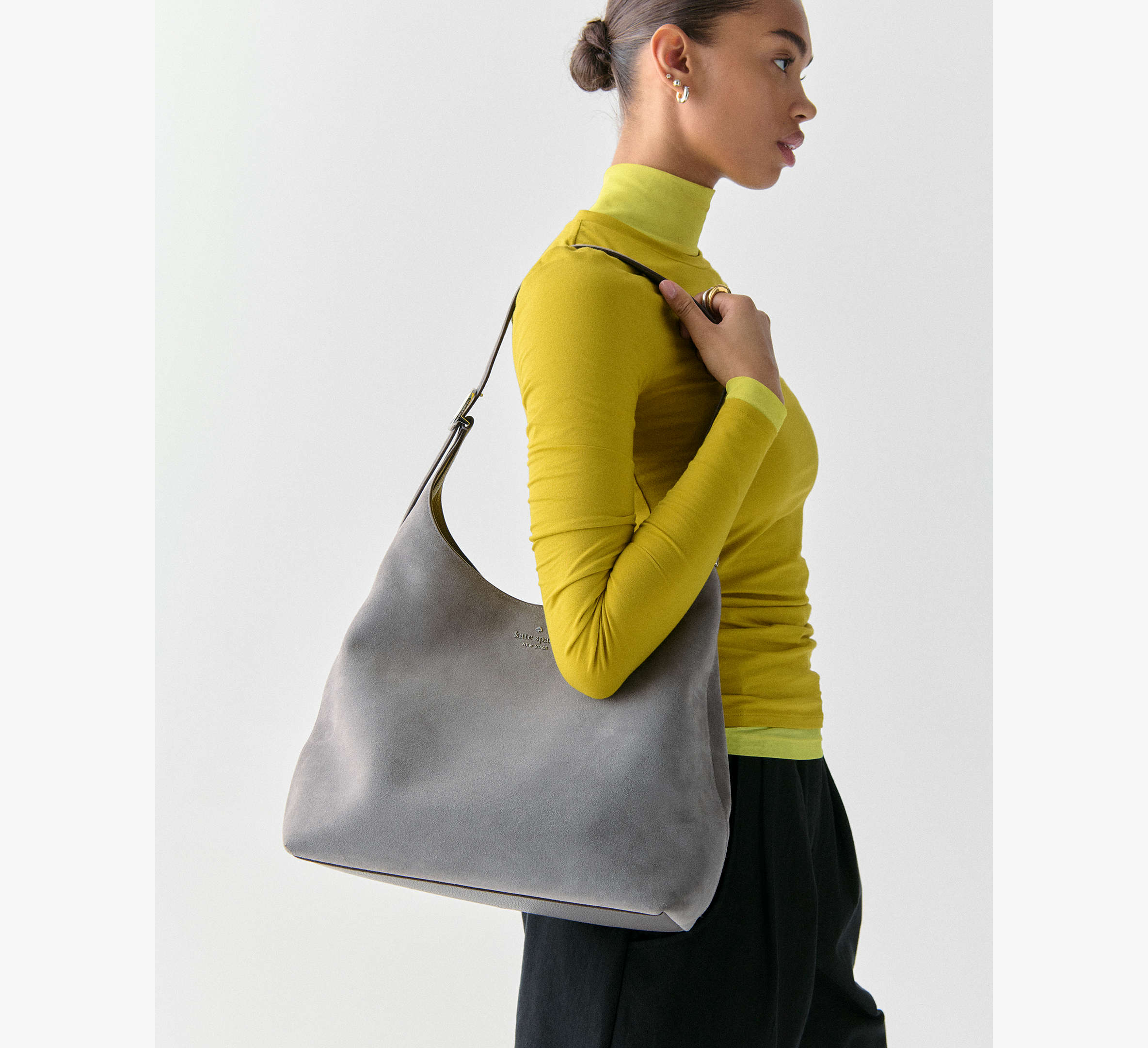 454 Suede Large Shoulder Bag