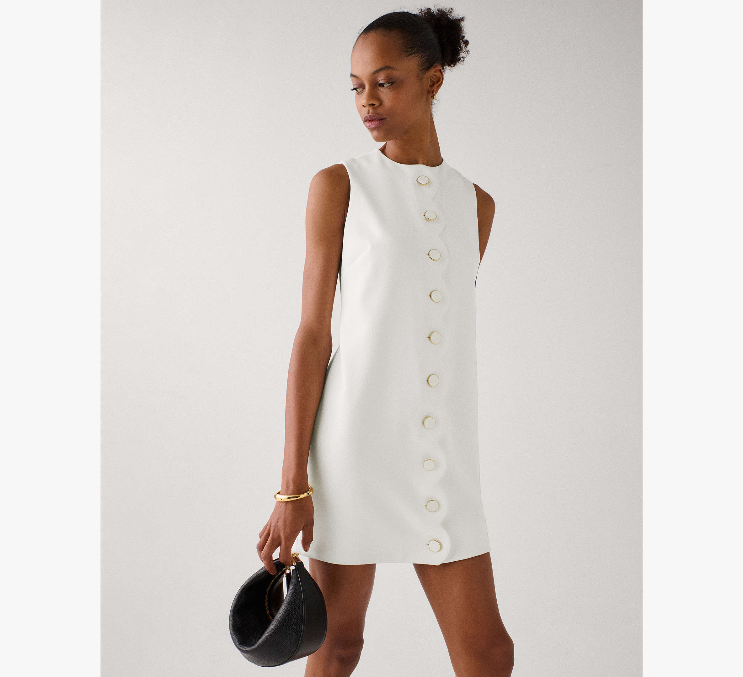 Scallop Shift Dress