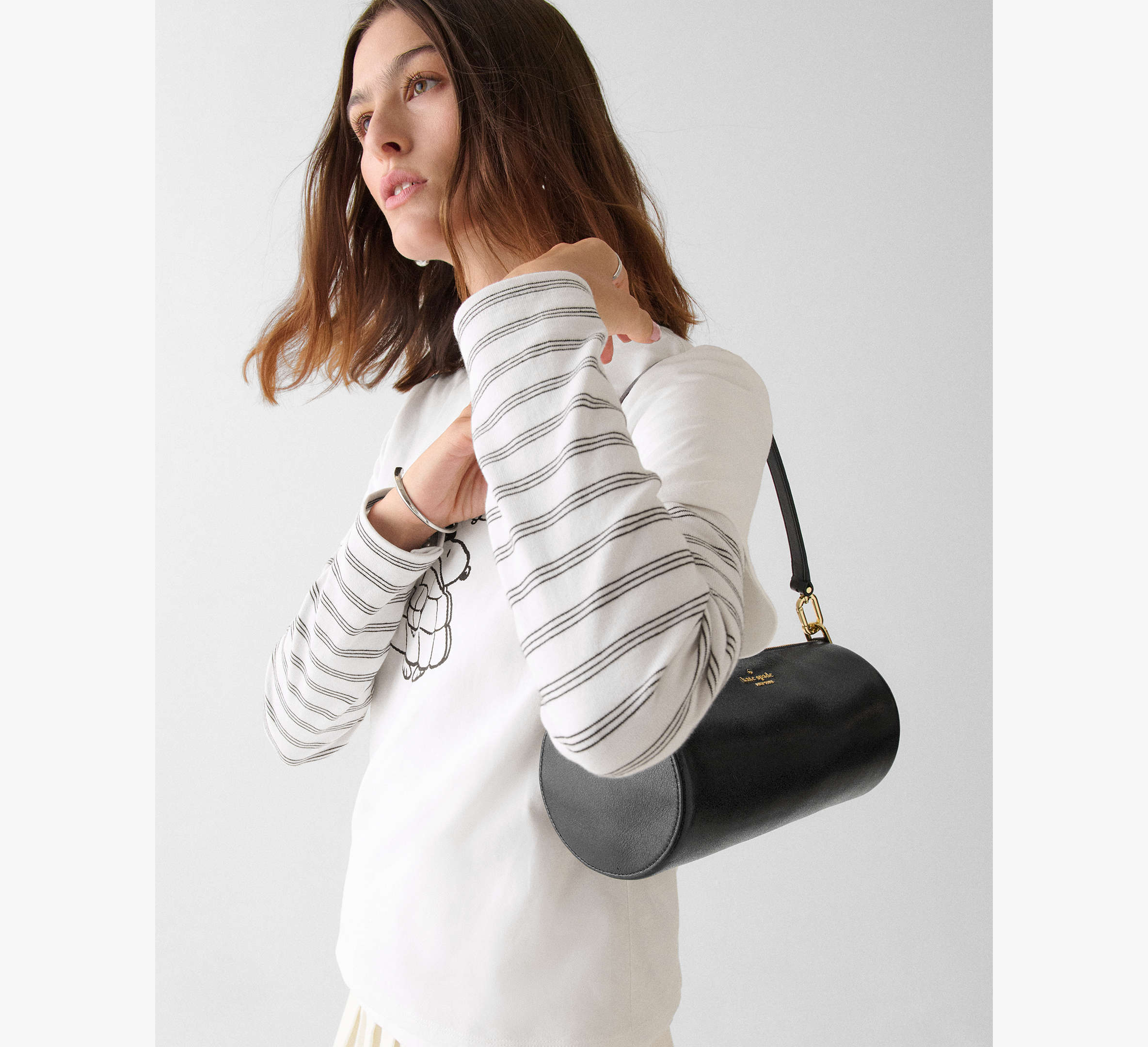 Roulette Glazed Leather Medium Shoulder Bag