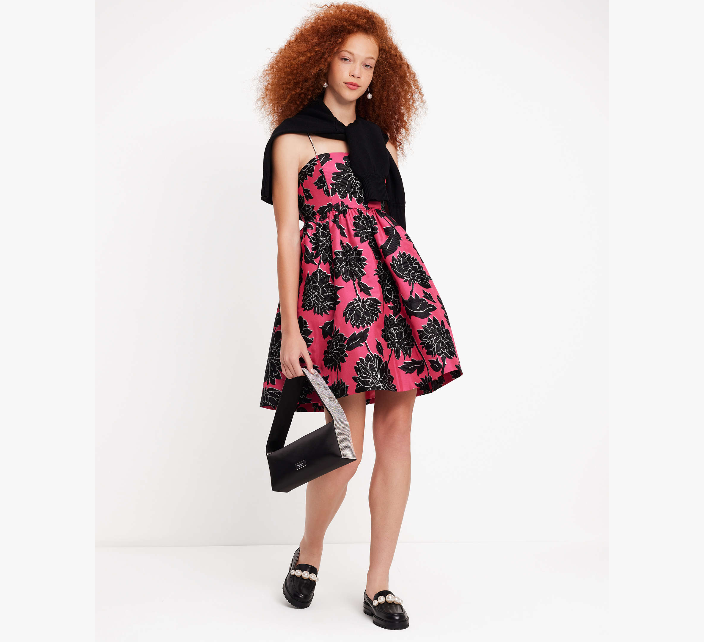 Afterparty Crystal Embellished Satin Shoulder Bag