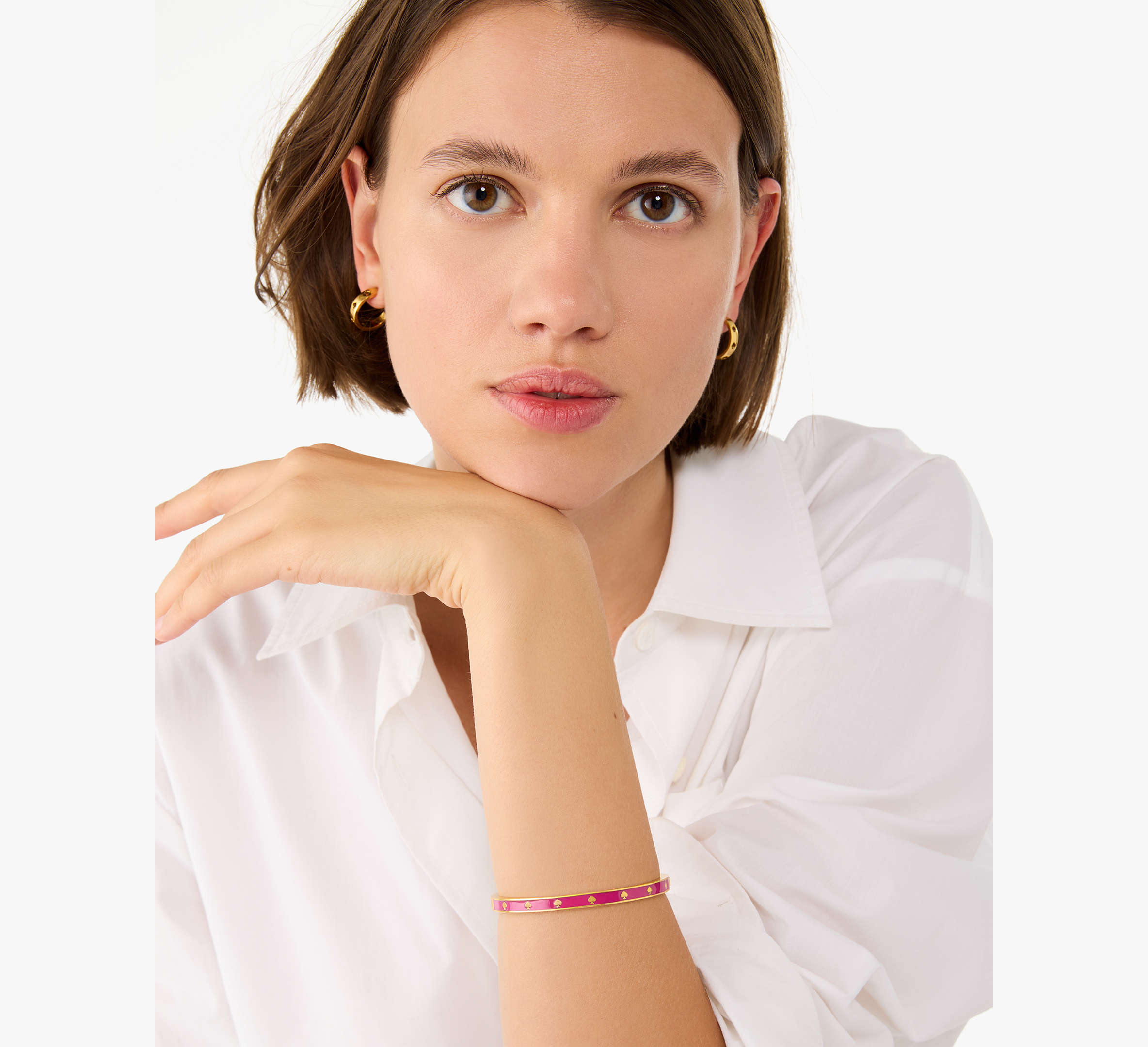 Spot The Spade Enamel Hinged Bangle