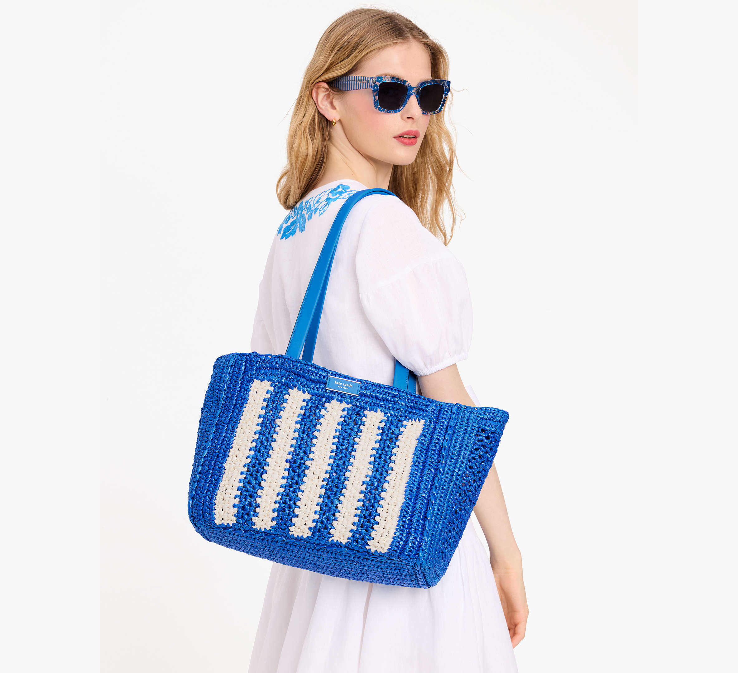 Eden Striped Crochet Large Tote