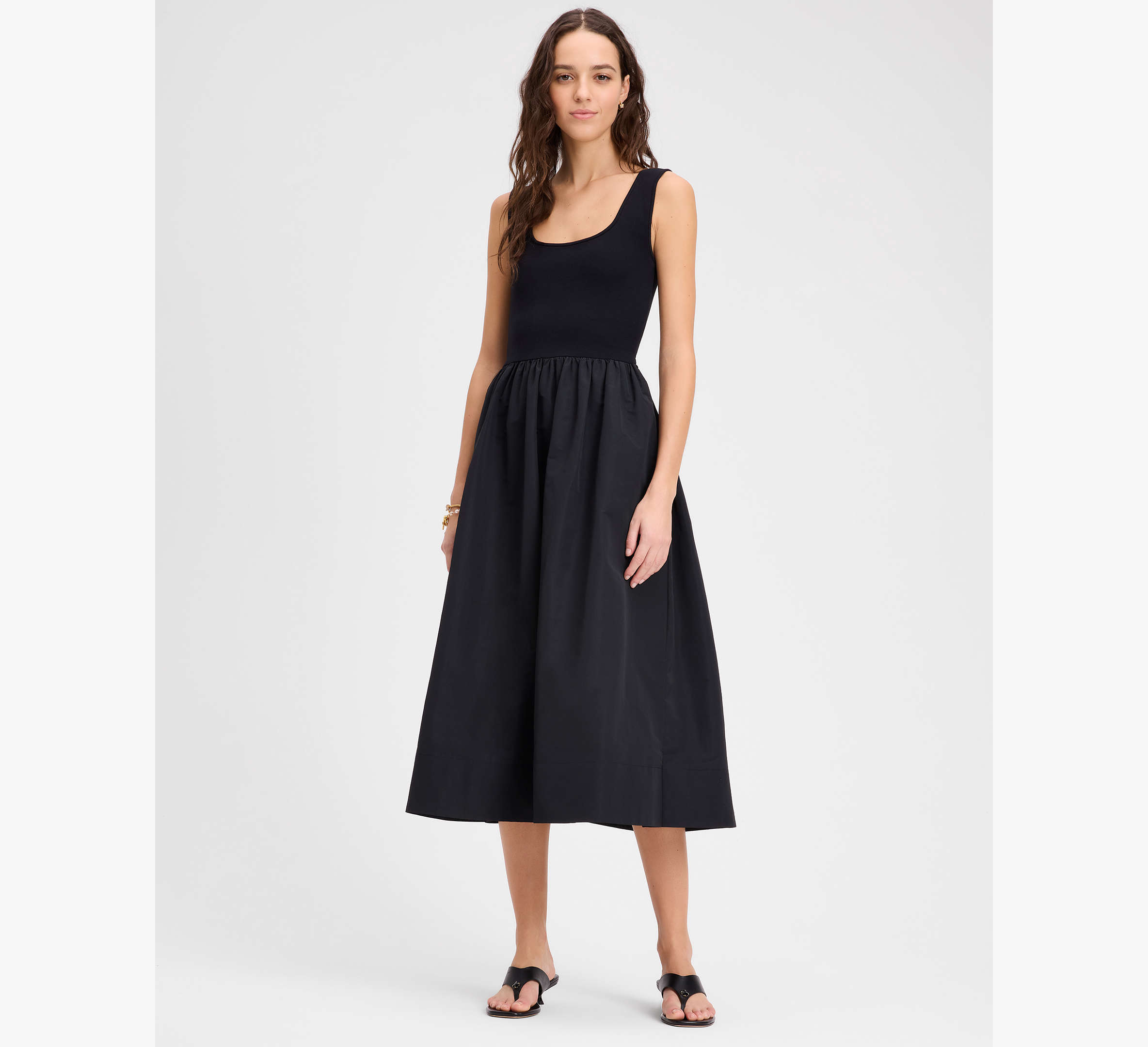 Mixed Media Midi Dress