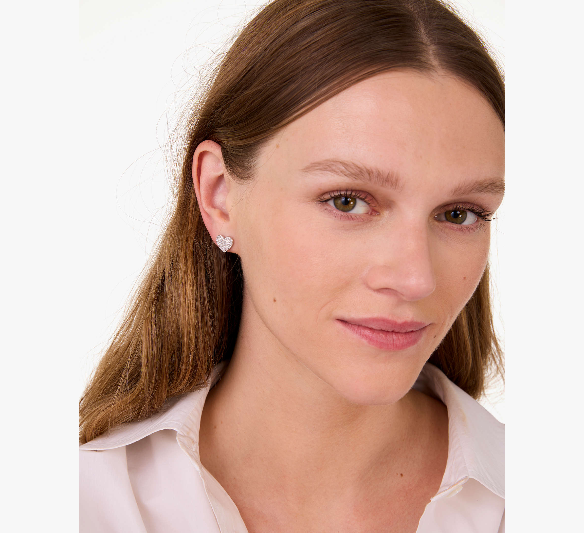 Yours Truly Pave Heart Studs