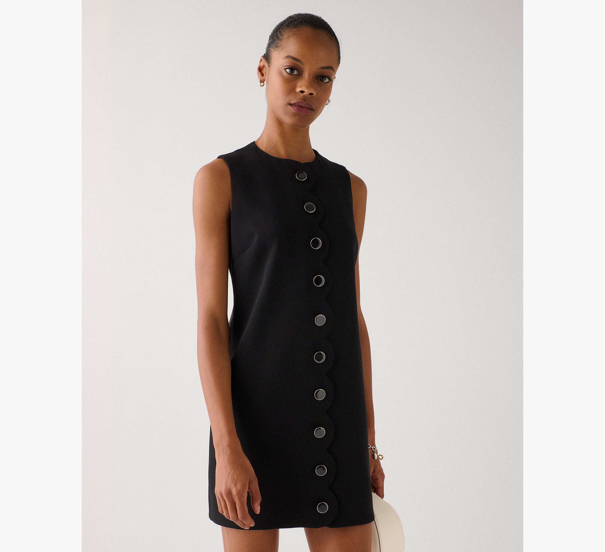Scallop Shift Dress