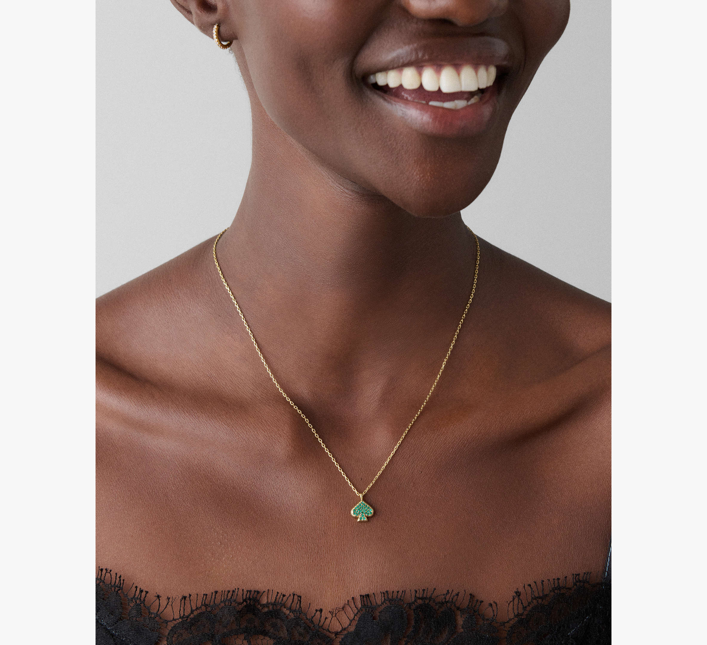 Everyday Spade Pave Mini Pendant