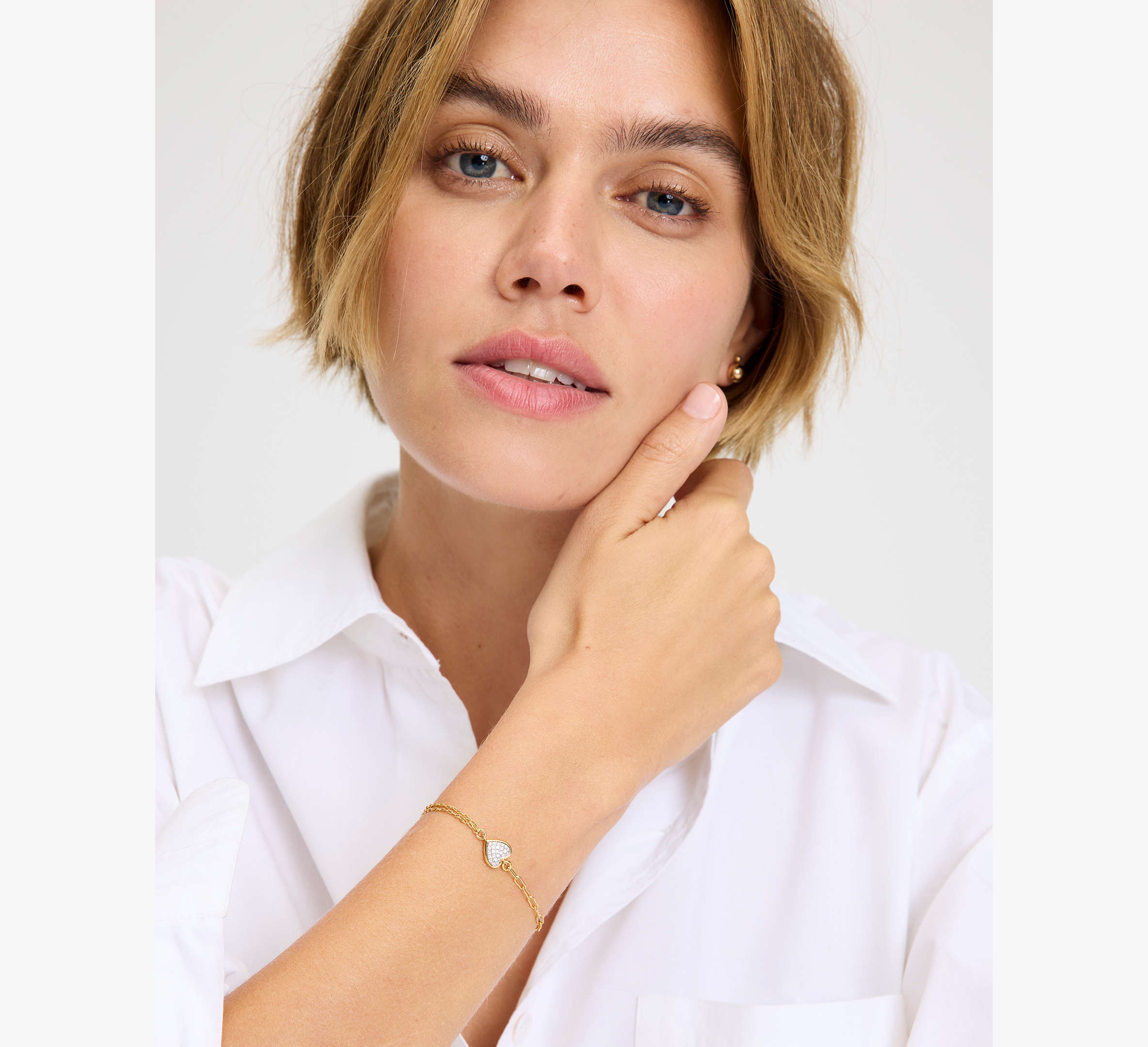 With All My Heart Pavé Line Bracelet