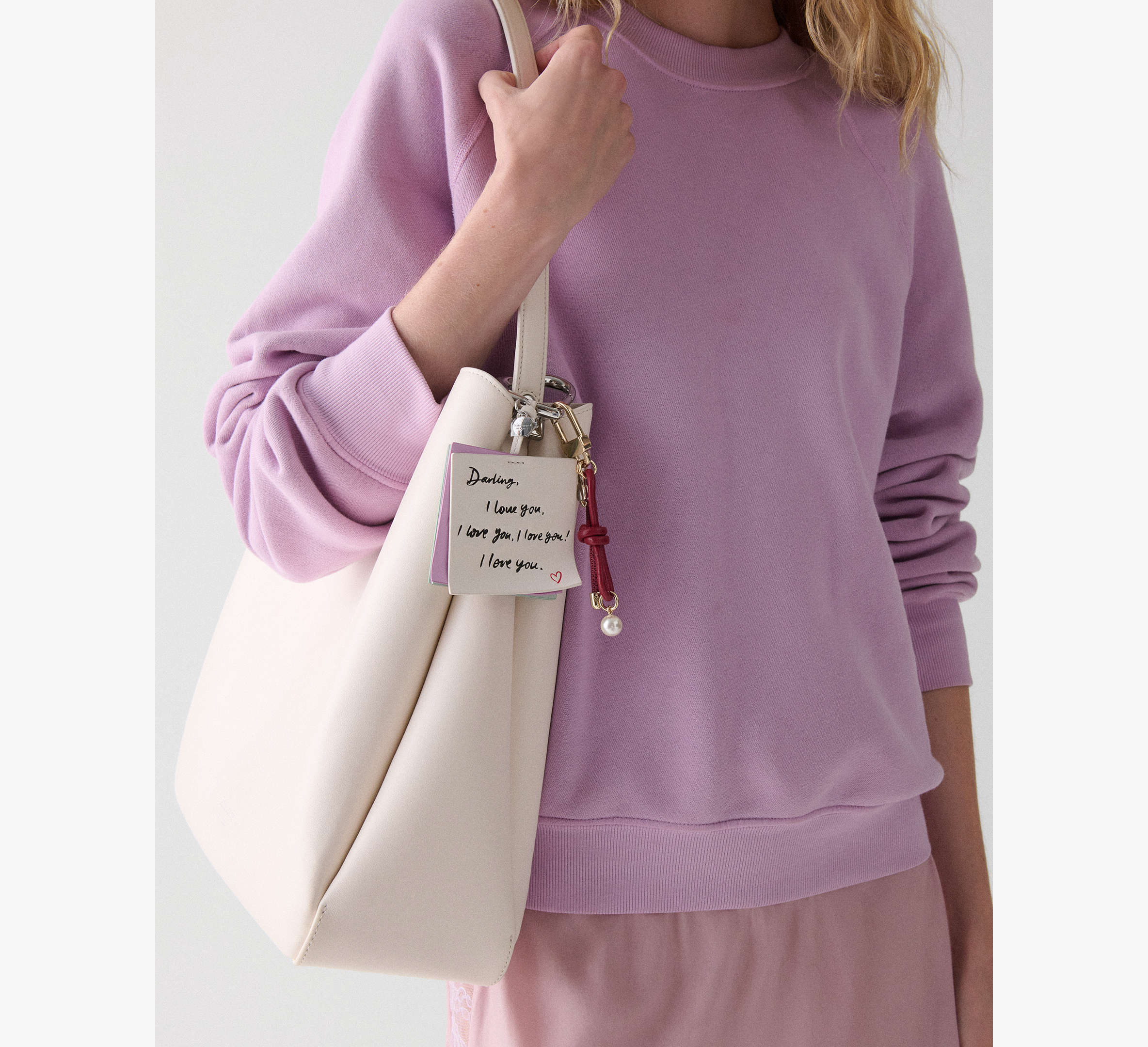 Bow Faux Pearl Bag Charm