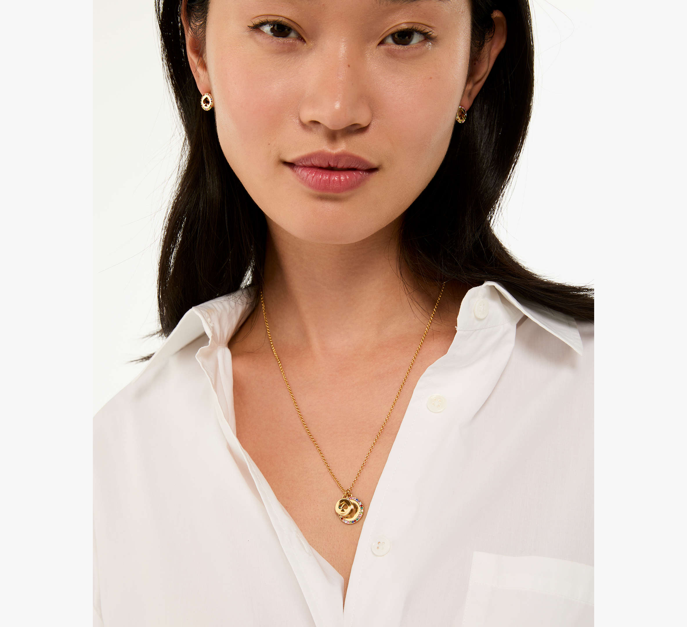 Spot The Spade Pave Charm Pendant